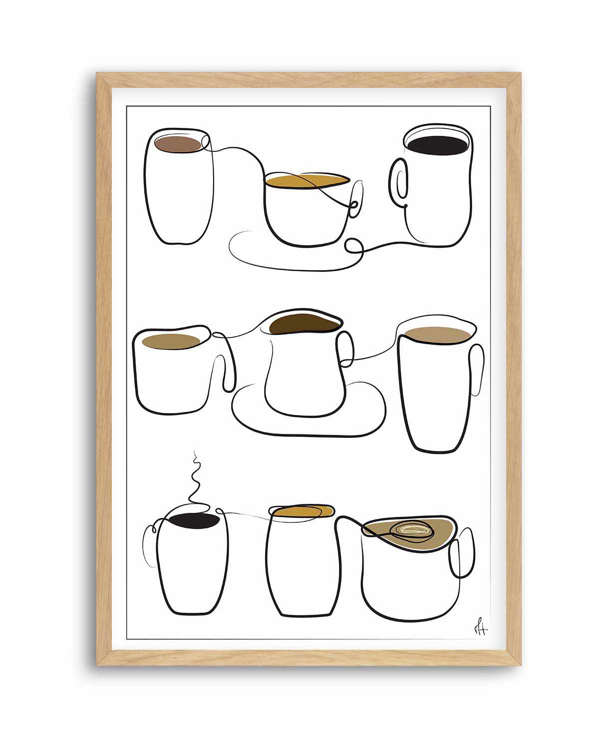 Coffee Cups by Mette Handberg | Art Print