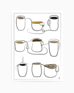 Coffee Cups by Mette Handberg | Art Print