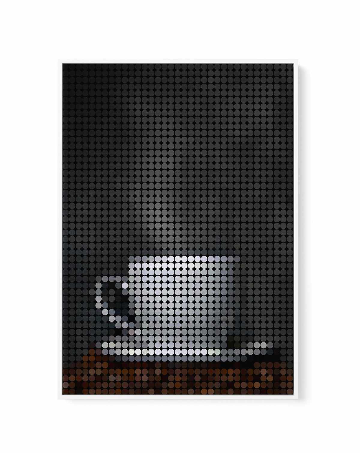 Coffee Dots I | Framed Canvas Art Print