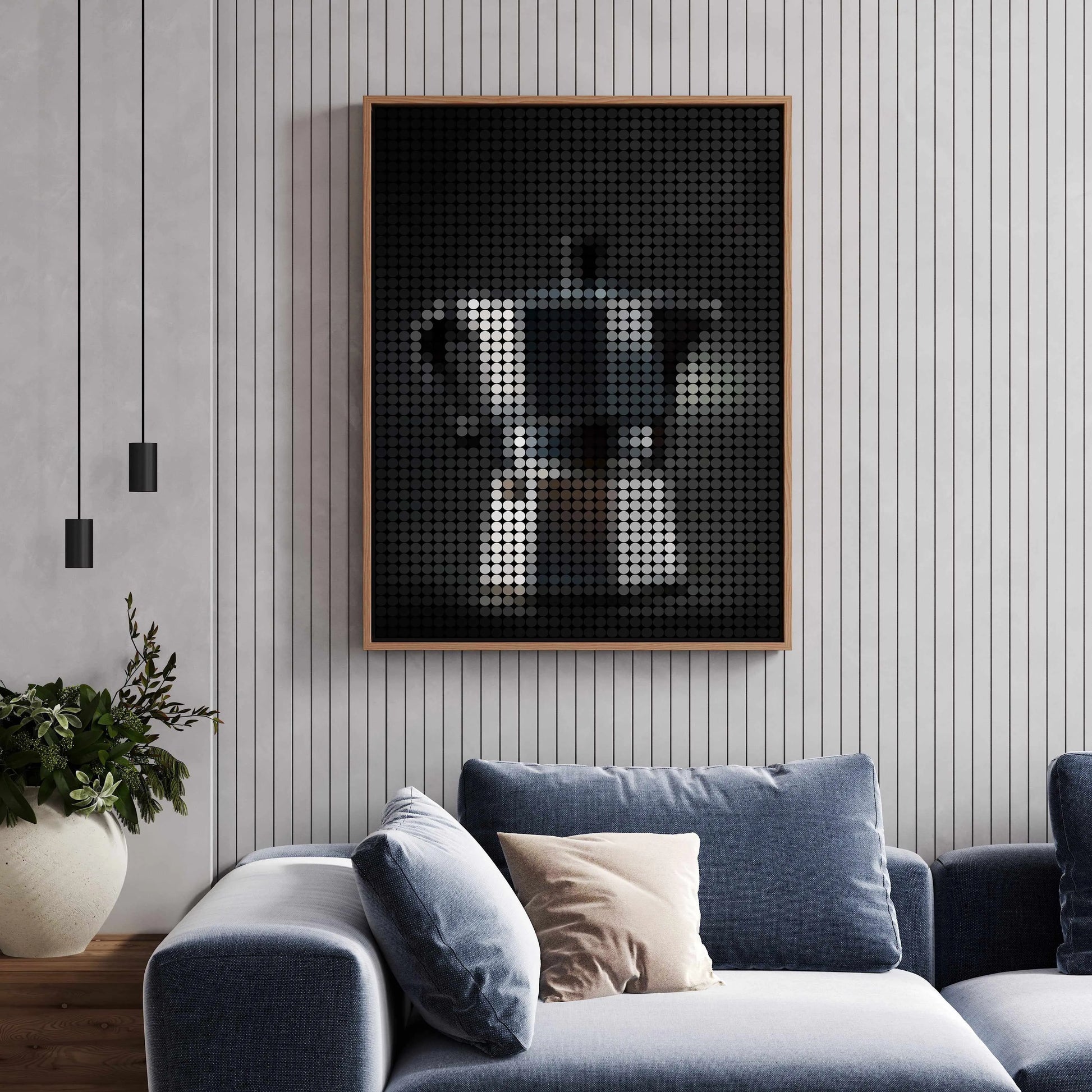 Coffee Dots II | Framed Canvas Art Print from Olive et Oriel where you can shop wallpaper and artworks online
