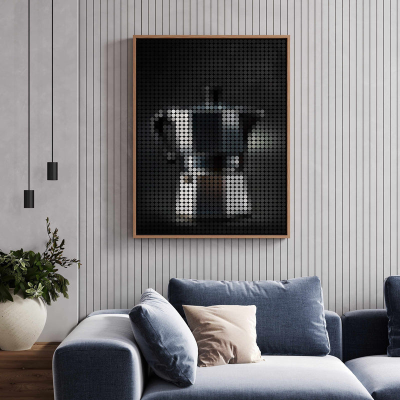 Coffee Dots II | Framed Canvas Art Print