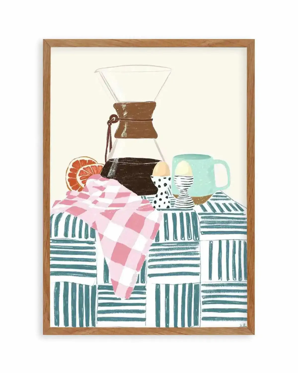Coffee Hour by Jenny Liz Rome Art Print from Olive et Oriel where you can shop wallpaper and artworks online