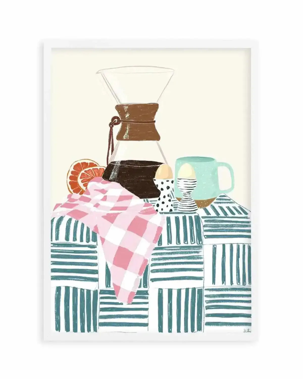 Coffee Hour by Jenny Liz Rome Art Print from Olive et Oriel where you can shop wallpaper and artworks online