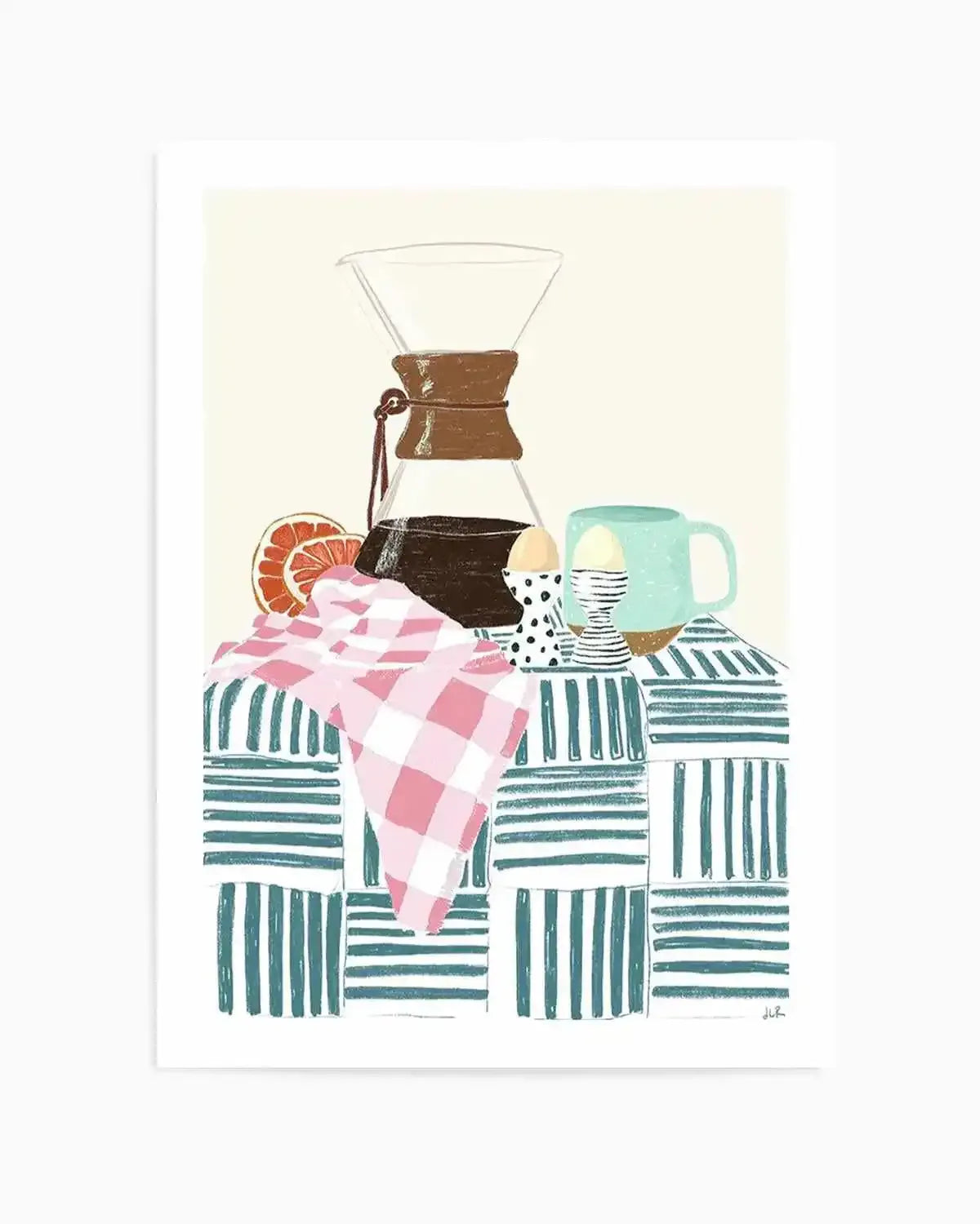 Coffee Hour by Jenny Liz Rome Art Print from Olive et Oriel where you can shop wallpaper and artworks online