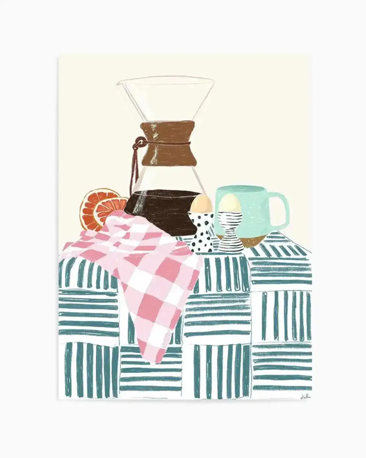 Coffee Hour by Jenny Liz Rome Art Print from Olive et Oriel where you can shop wallpaper and artworks online