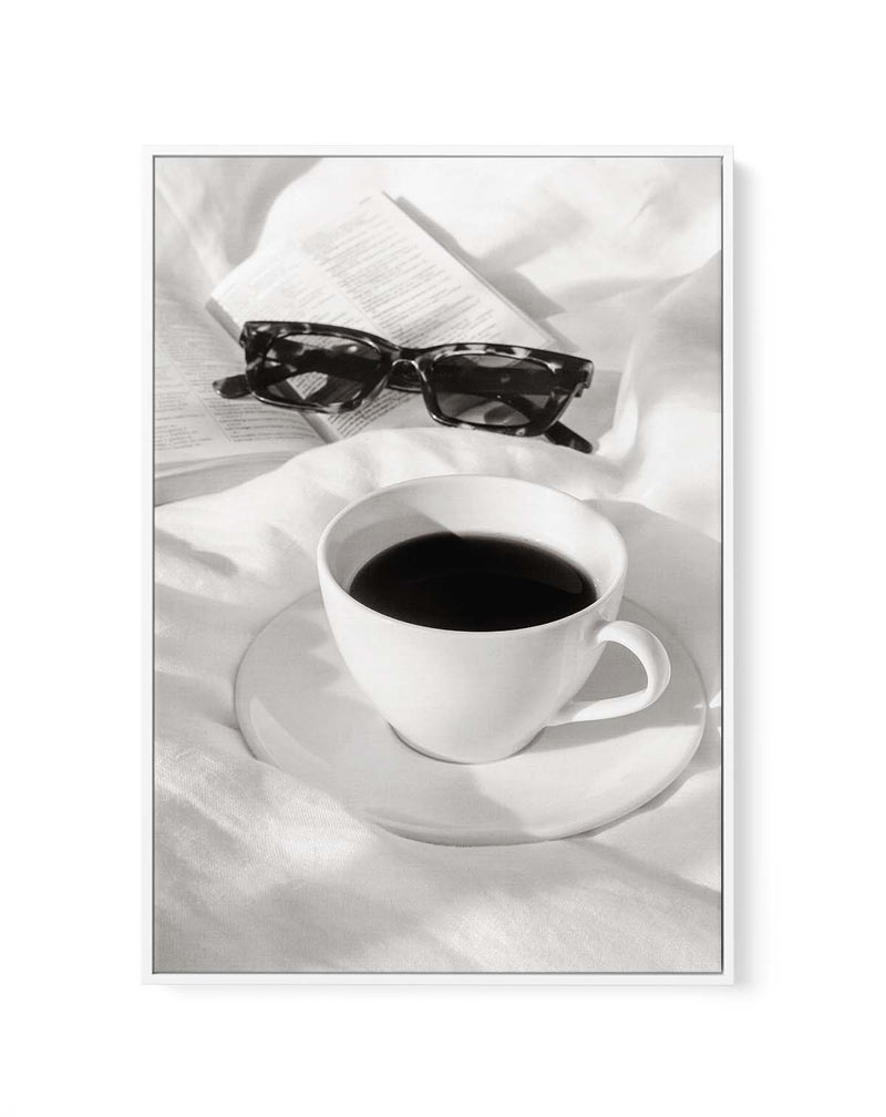 Coffee In Bed by Pictufy Studio III | Framed Canvas Art Print