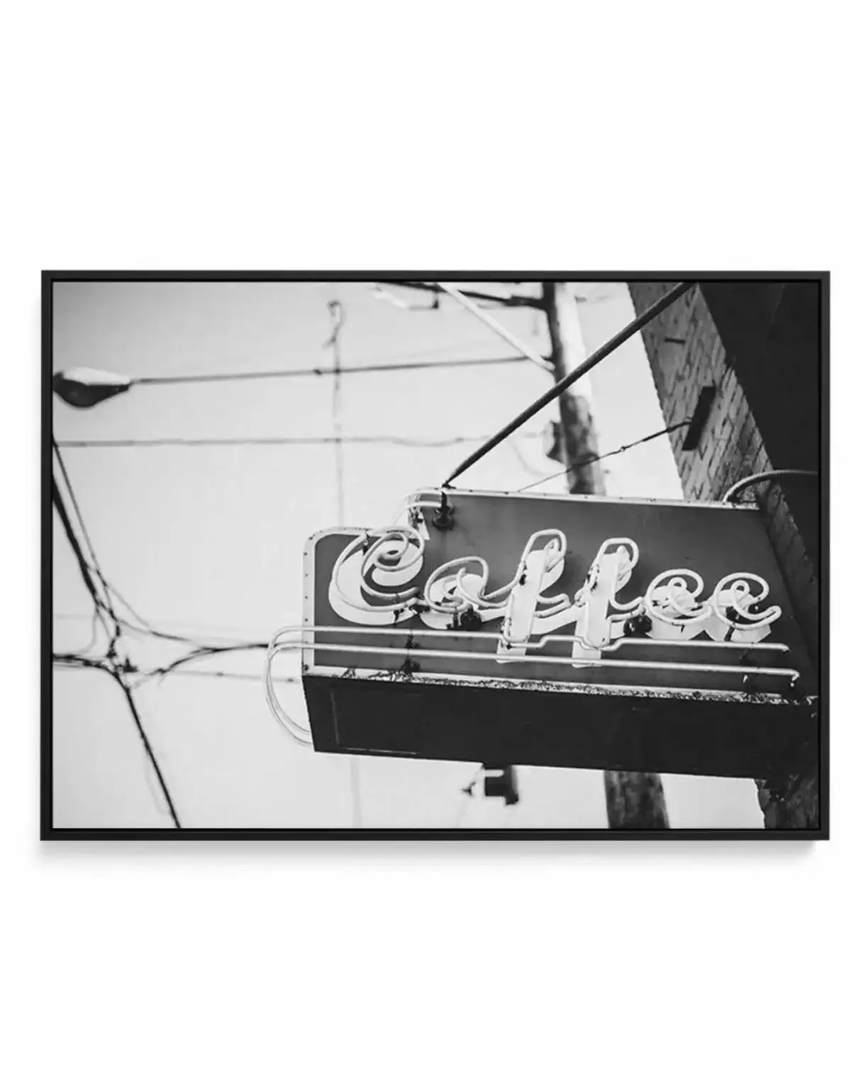 Coffee Sign | Framed Canvas-CANVAS-You can shop wall art online with Olive et Oriel for everything from abstract art to fun kids wall art. Our beautiful modern art prints and canvas art are available from large canvas prints to wall art paintings and our proudly Australian artwork collection offers only the highest quality framed large wall art and canvas art Australia - You can buy fashion photography prints or Hampton print posters and paintings on canvas from Olive et Oriel and have them deli