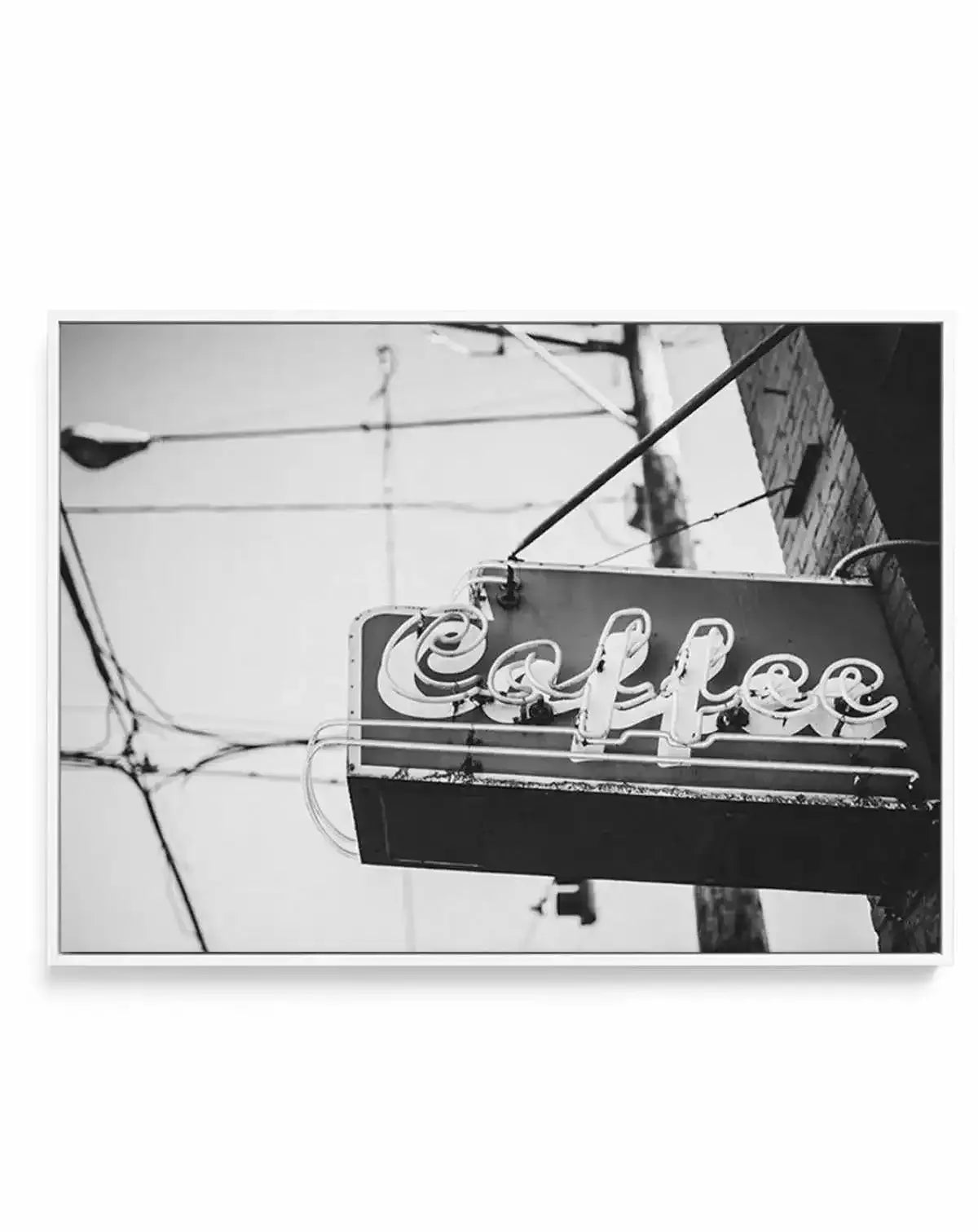 Coffee Sign | Framed Canvas-CANVAS-You can shop wall art online with Olive et Oriel for everything from abstract art to fun kids wall art. Our beautiful modern art prints and canvas art are available from large canvas prints to wall art paintings and our proudly Australian artwork collection offers only the highest quality framed large wall art and canvas art Australia - You can buy fashion photography prints or Hampton print posters and paintings on canvas from Olive et Oriel and have them deli