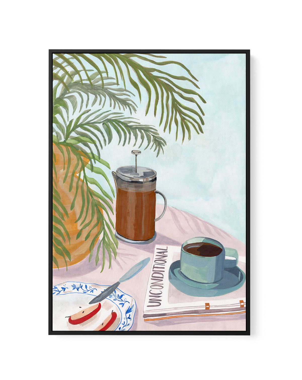 Coffee by Laura Page | Framed Canvas Art Print