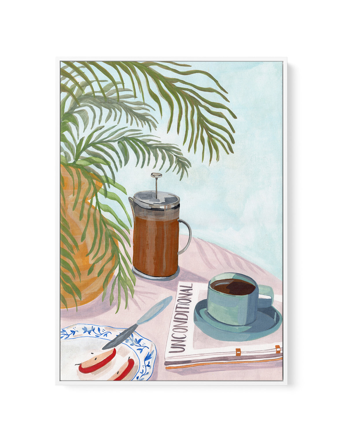 Coffee by Laura Page | Framed Canvas Art Print