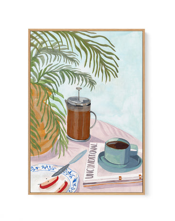Coffee by Laura Page | Framed Canvas Wall Art