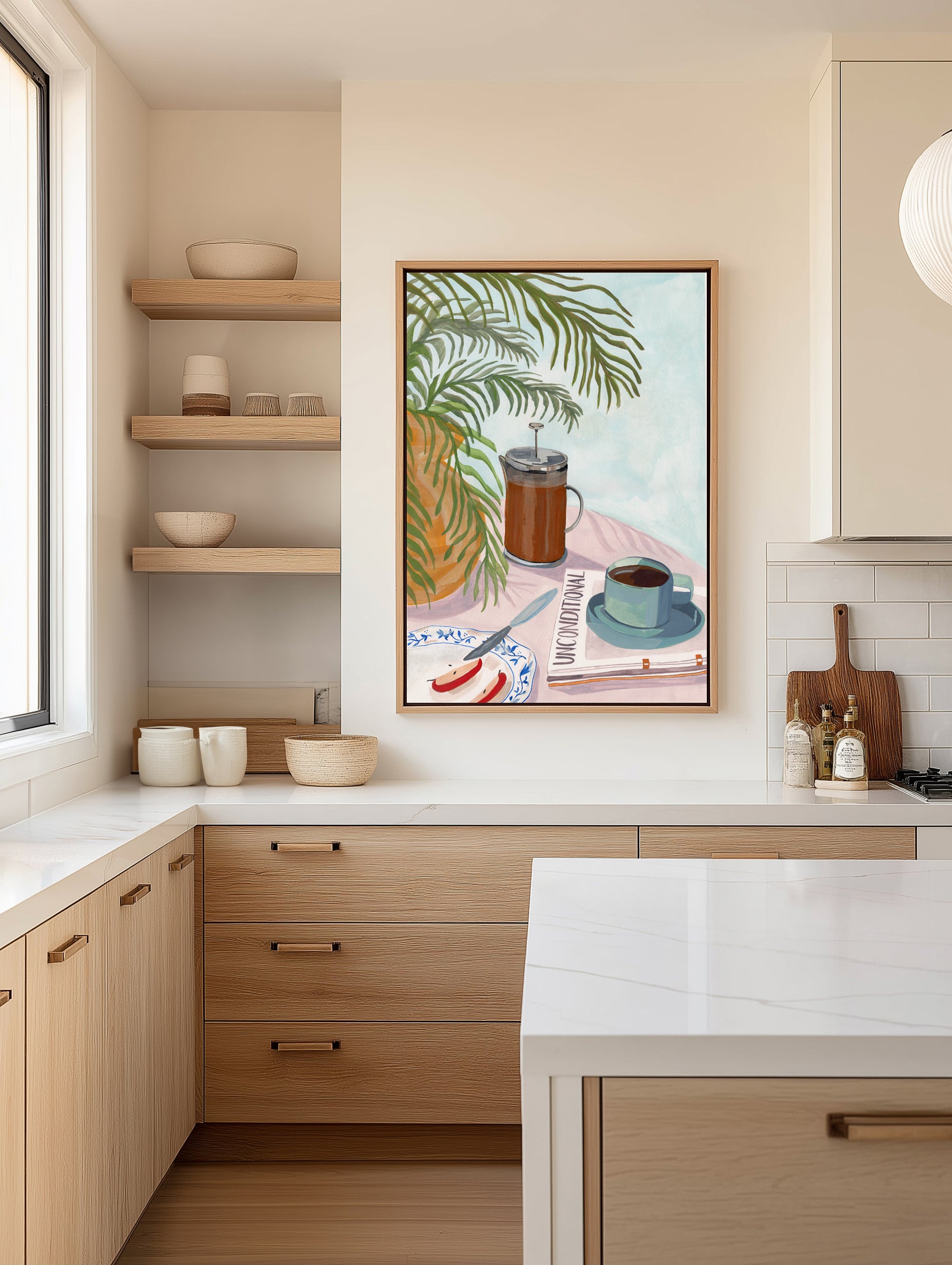 Coffee by Laura Page | Framed Canvas Art Print