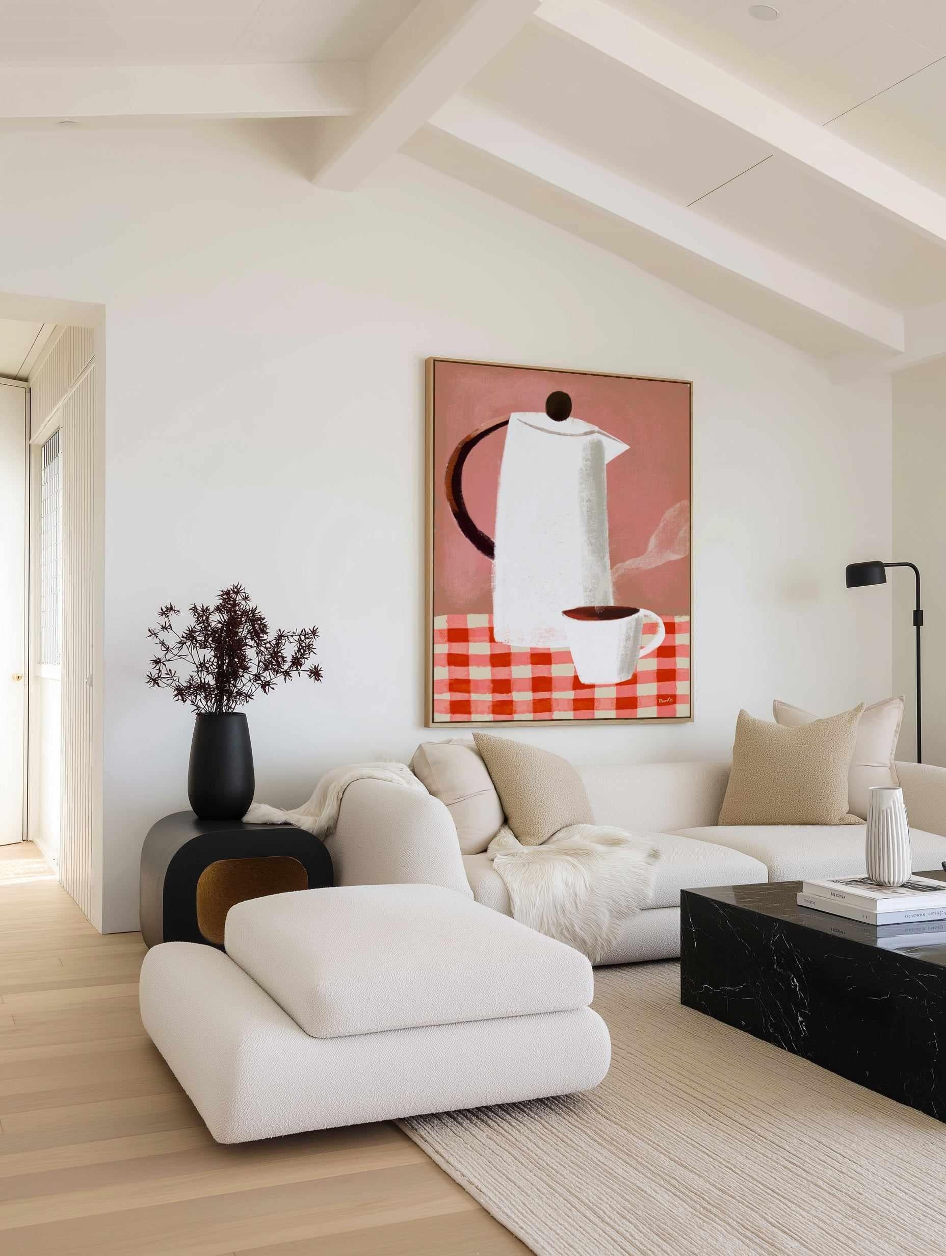 Coffee by Marco Marella | Framed Canvas Art Print from Olive et Oriel where you can shop wallpaper and artworks online