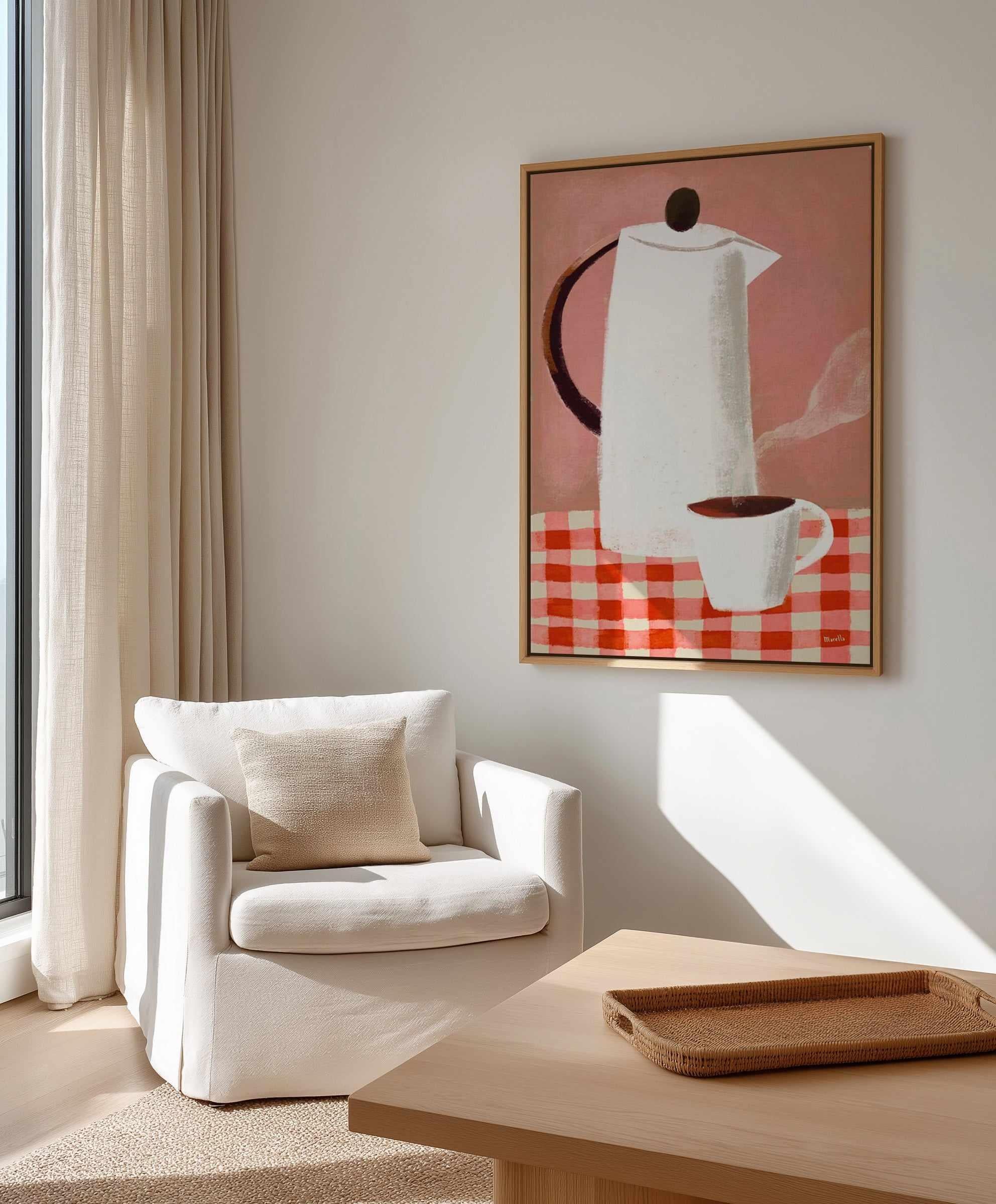 Coffee by Marco Marella | Framed Canvas Art Print from Olive et Oriel where you can shop wallpaper and artworks online