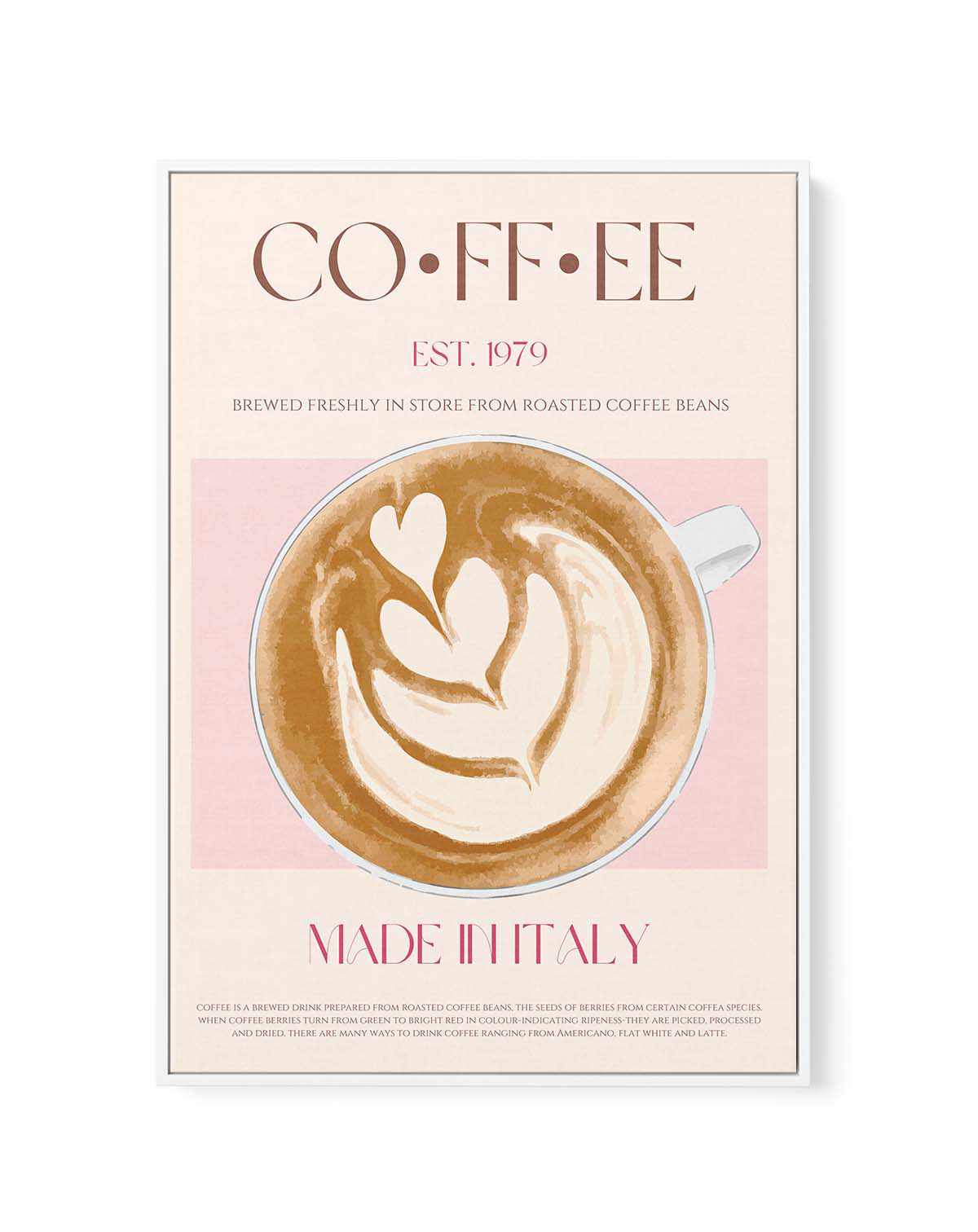 Coffee by Nazma Khokhar | Framed Canvas Art Print