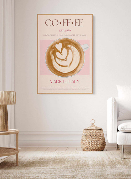 Coffee by Nazma Khokhar | Framed Canvas Art Print