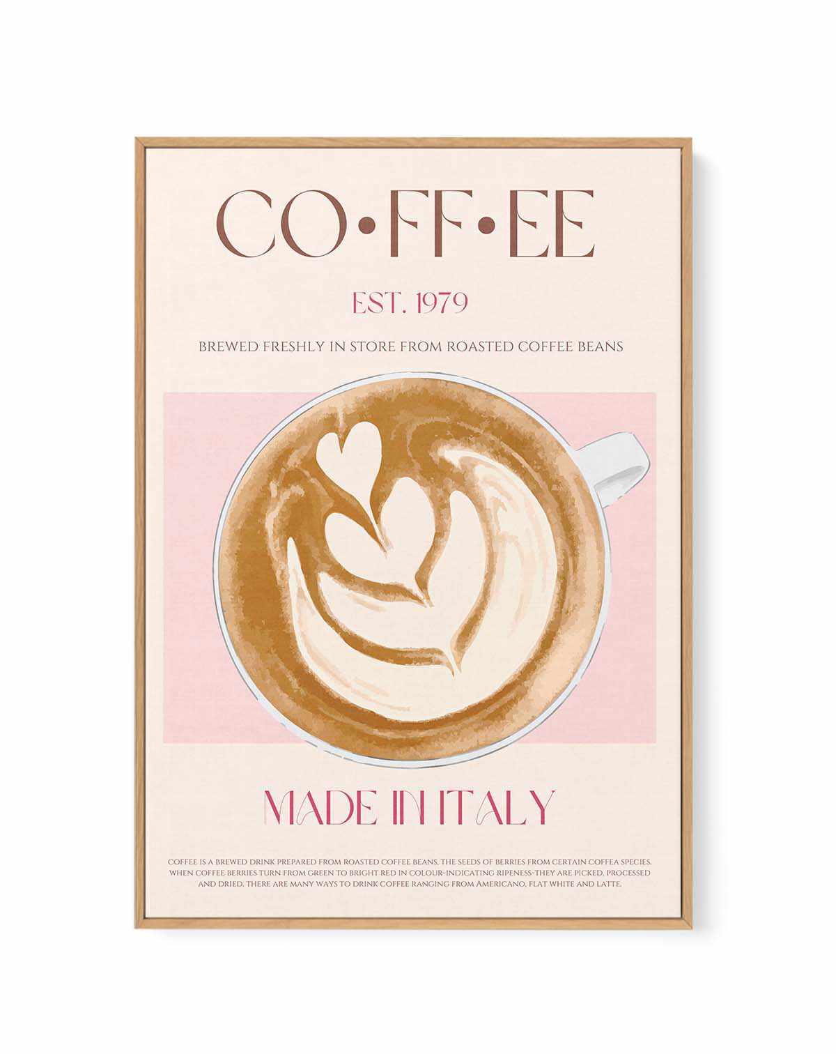 Coffee by Nazma Khokhar | Framed Canvas Art Print