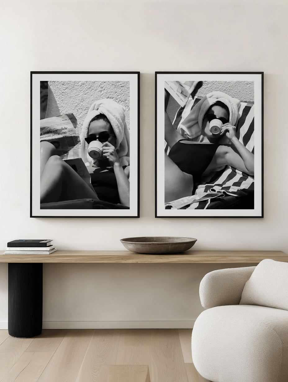 Coffee Fix I & II by Mario Stefanelli Art Print Set of 2 | Matching Wall Art from Olive et Oriel where you can shop wallpaper and artworks online