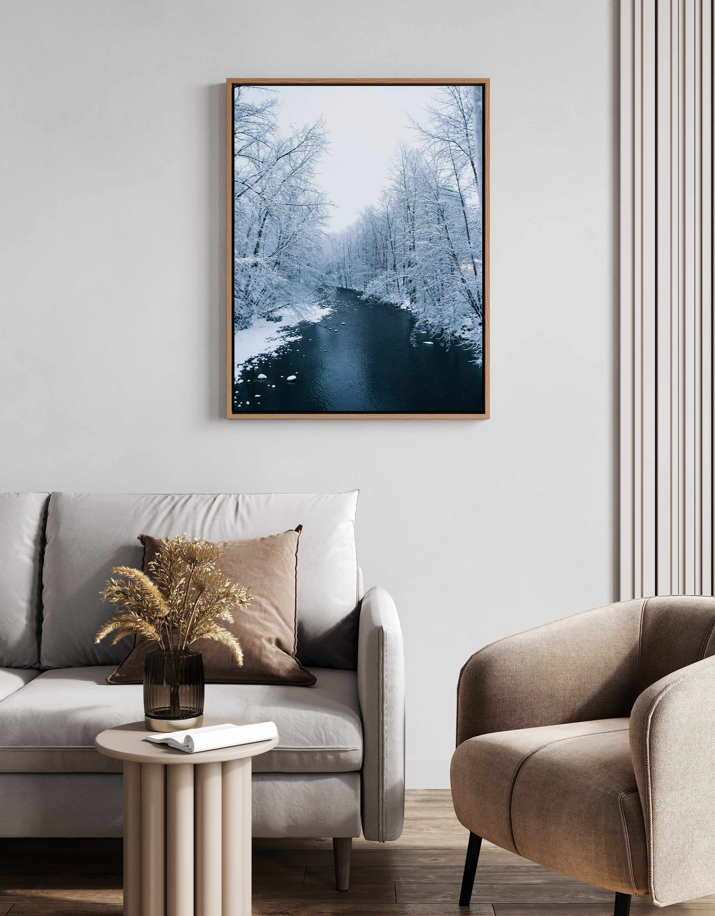 Cold River by Kalen X | Framed Canvas Art Print