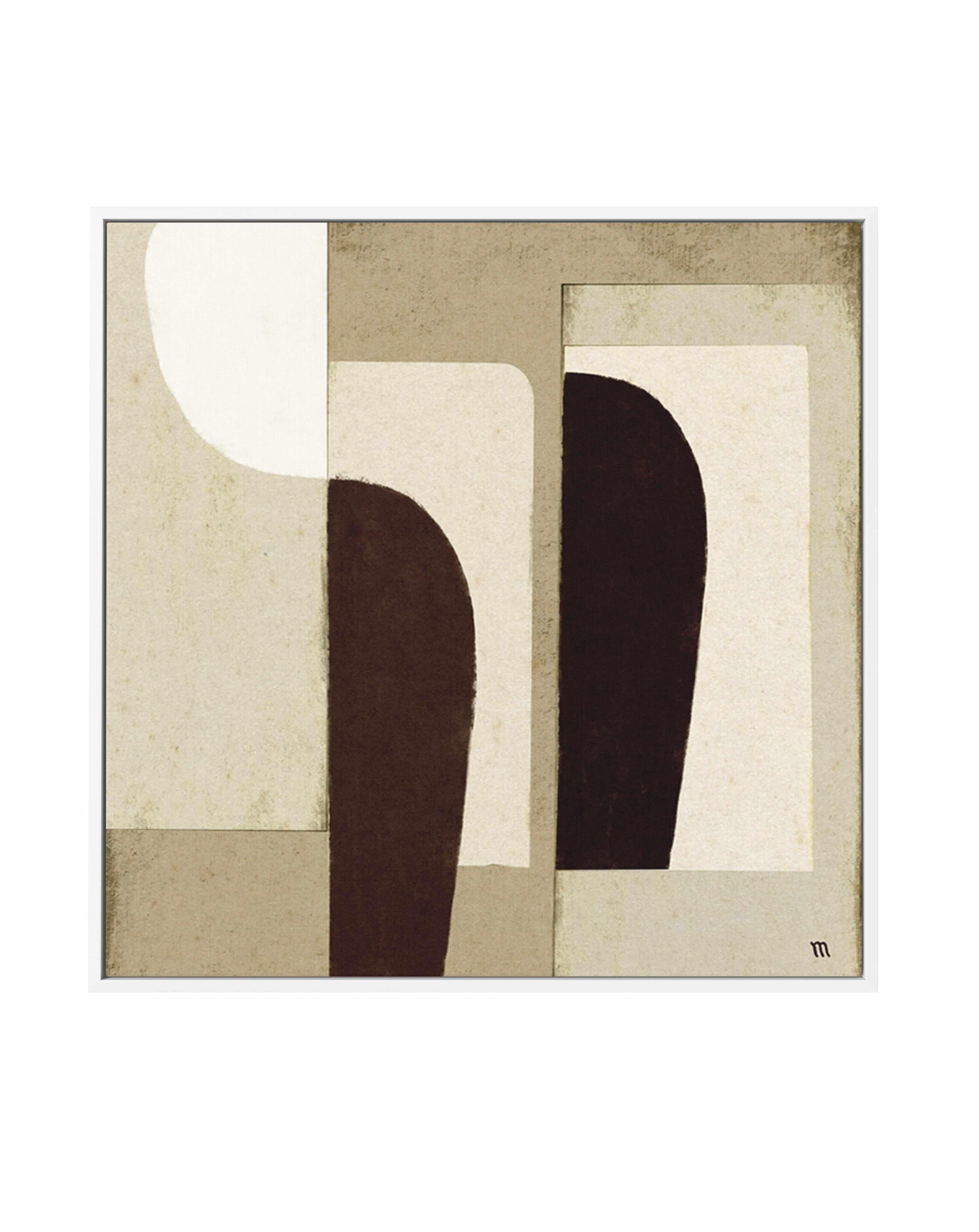 Collage in Neutrals 1 by Marco Marella | Framed Canvas Art Print from Olive et Oriel where you can shop wallpaper and artworks online