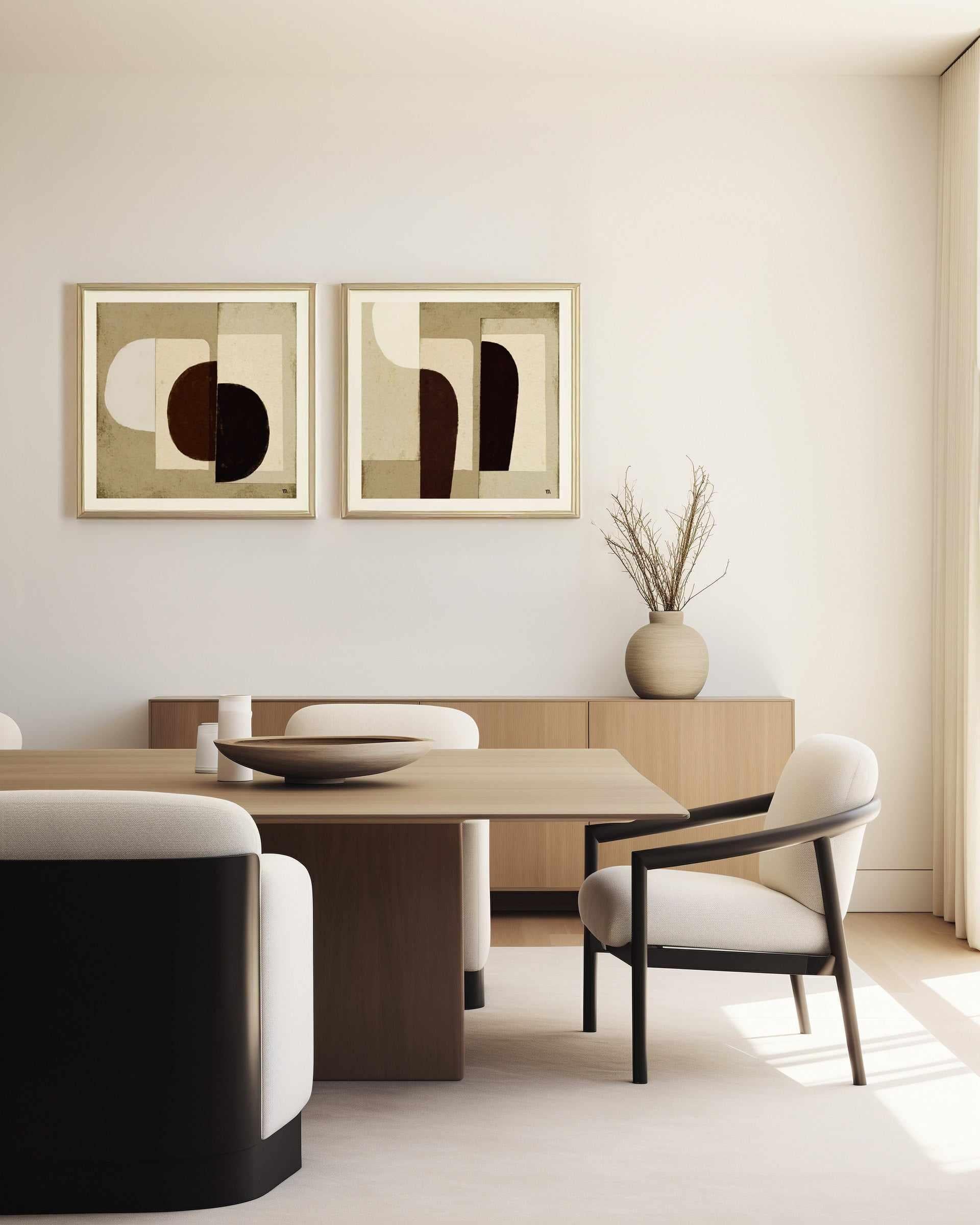 Collage in Neutrals 1 by Marco Marella | Art Print from Olive et Oriel where you can shop wallpaper and artworks online
