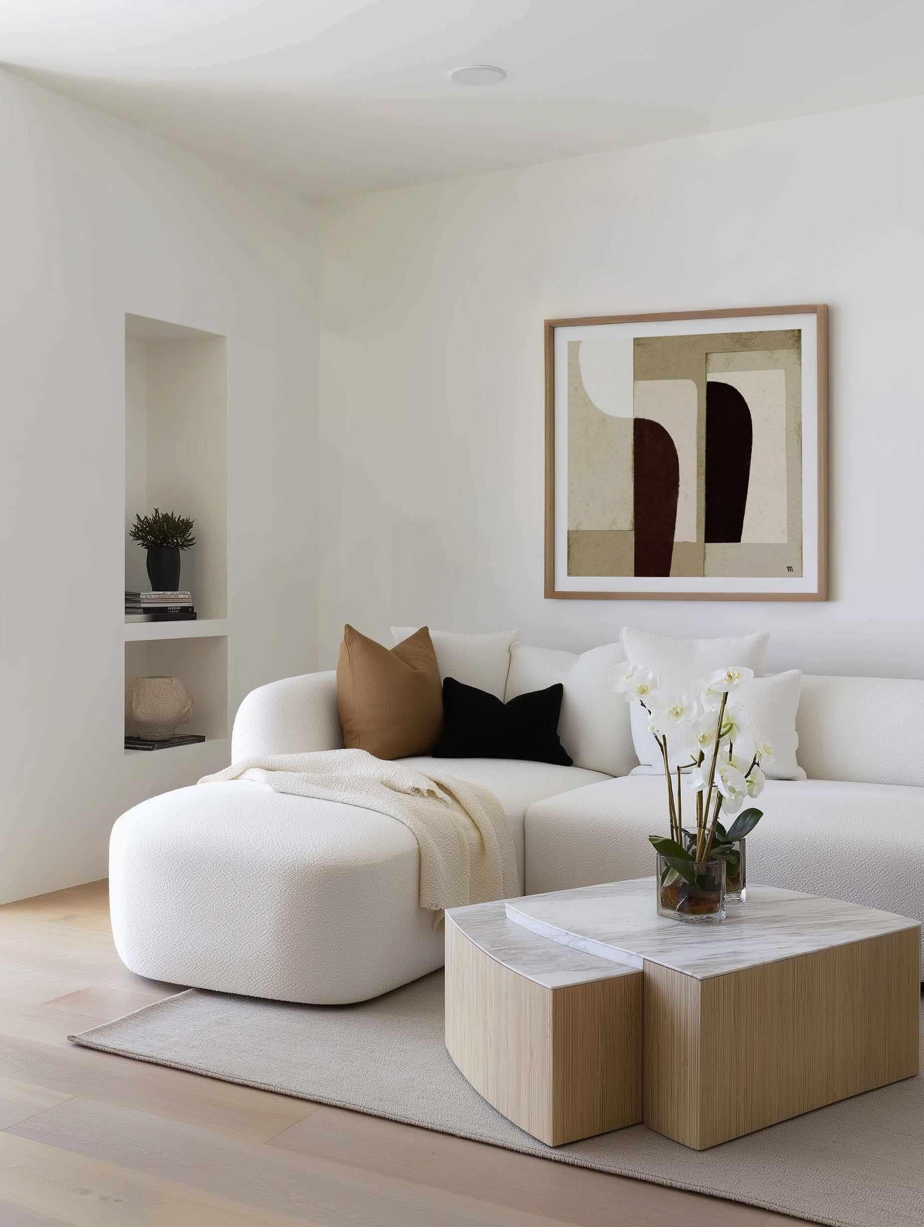 Collage in Neutrals 1 by Marco Marella | Art Print from Olive et Oriel where you can shop wallpaper and artworks online