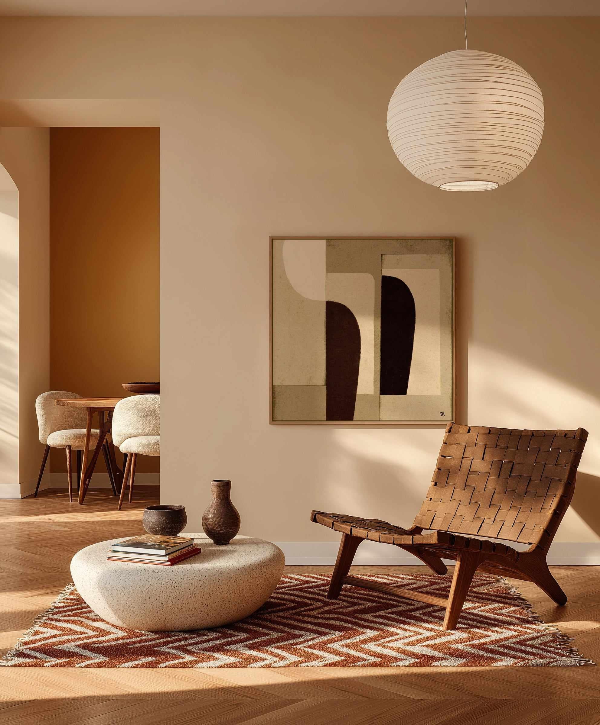 Collage in Neutrals 1 by Marco Marella | Framed Canvas Art Print from Olive et Oriel where you can shop wallpaper and artworks online