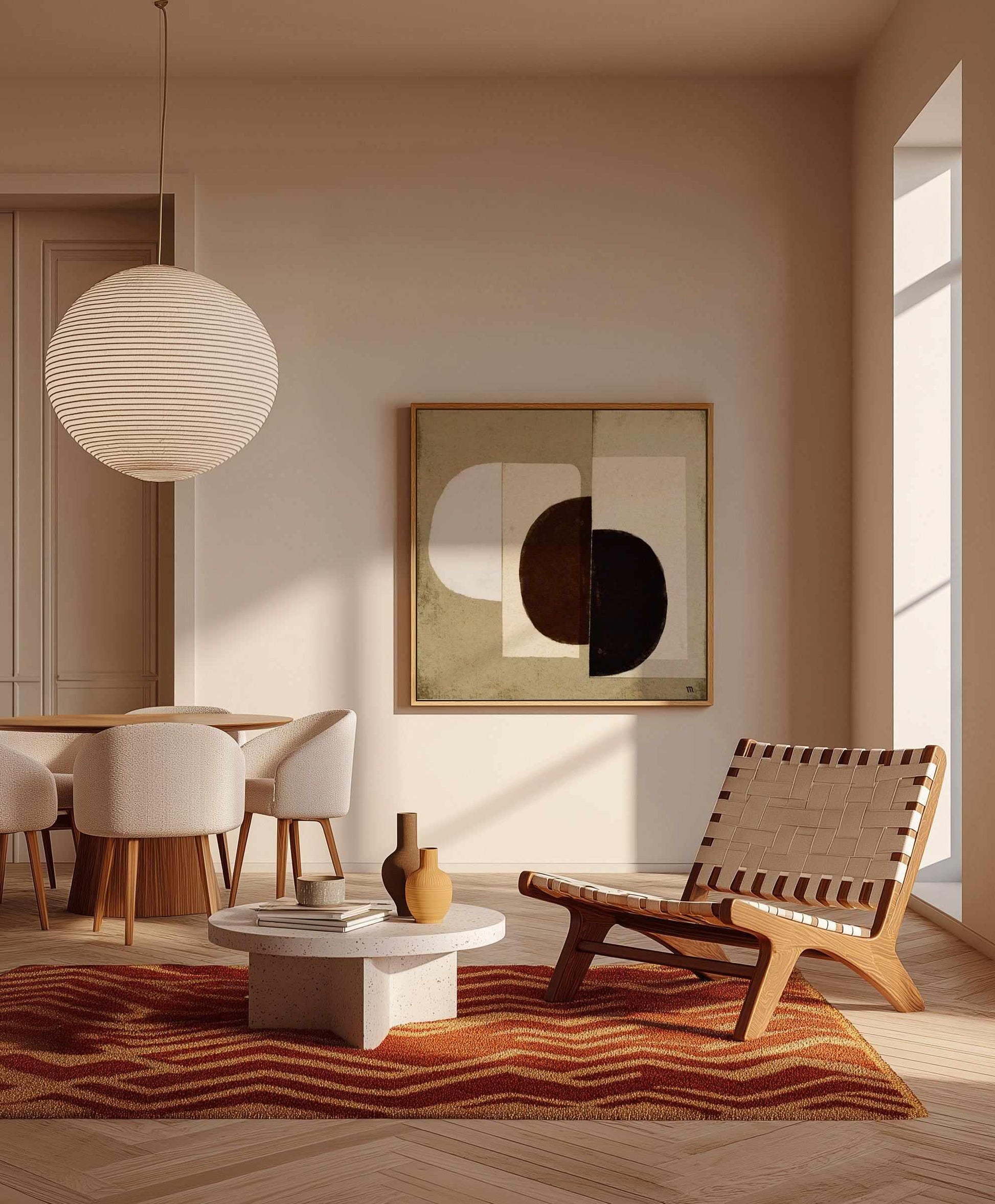 Collage in Neutrals 2 by Marco Marella | Framed Canvas Art Print from Olive et Oriel where you can shop wallpaper and artworks online