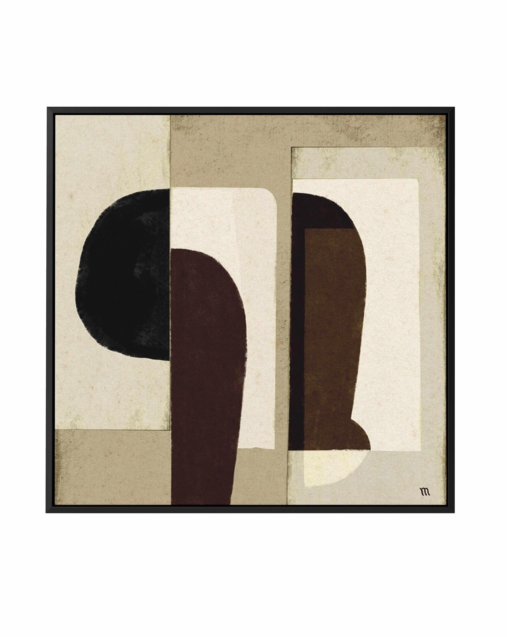Collage with Black and Brown by Marco Marella | Framed Canvas Art Print from Olive et Oriel where you can shop wallpaper and artworks online