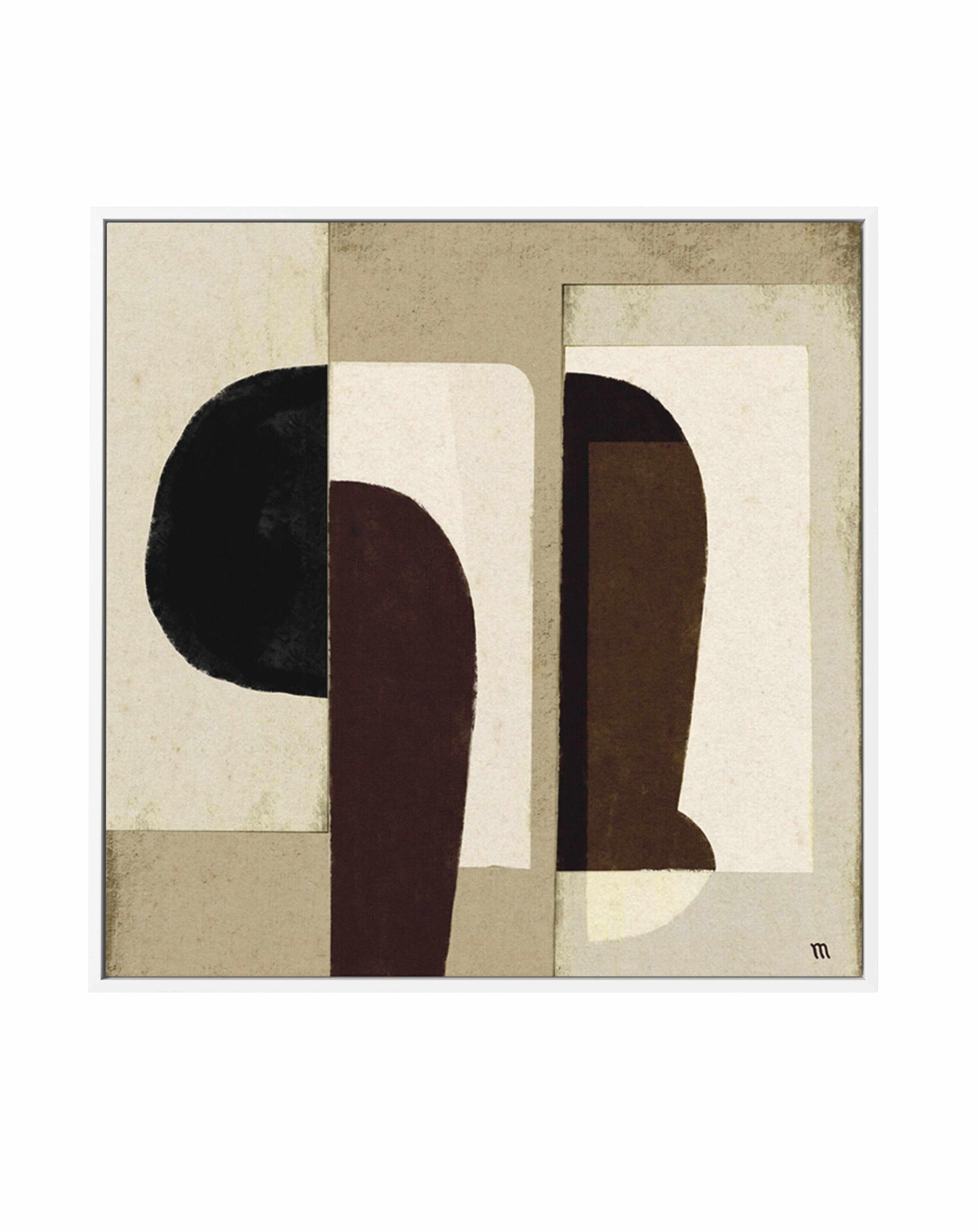 Collage with Black and Brown by Marco Marella | Framed Canvas Art Print from Olive et Oriel where you can shop wallpaper and artworks online