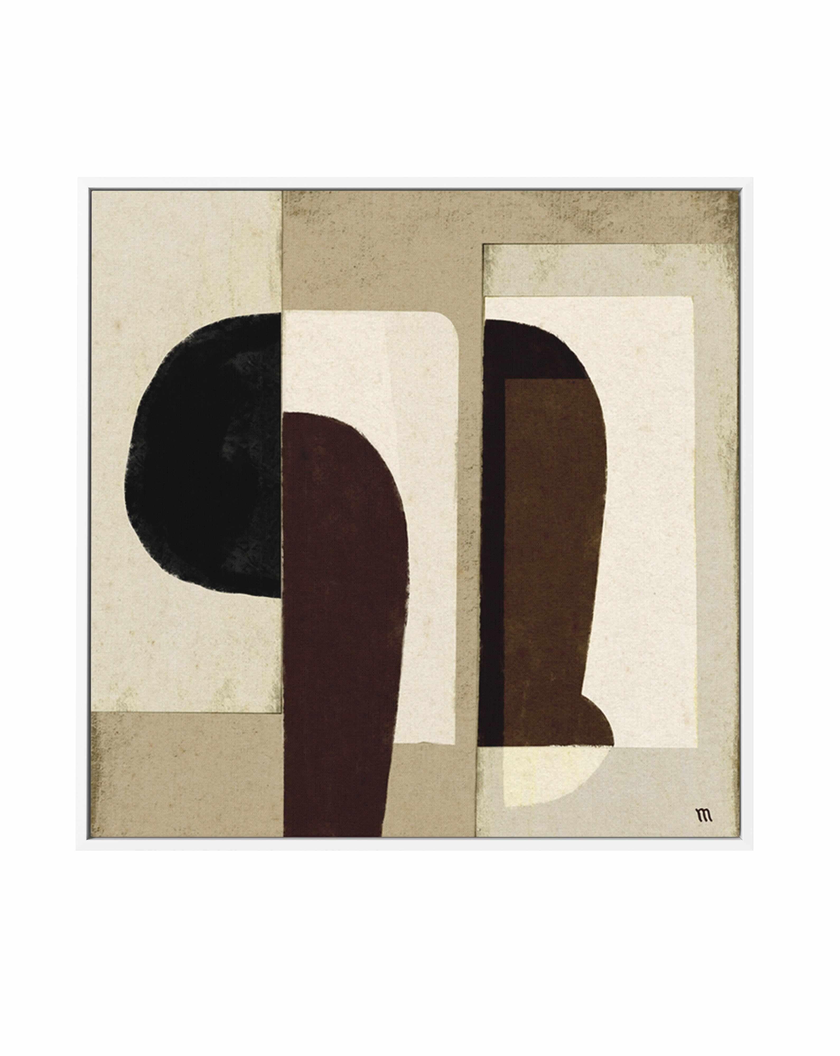 Collage with Black and Brown by Marco Marella | Framed Canvas Art Print from Olive et Oriel where you can shop wallpaper and artworks online