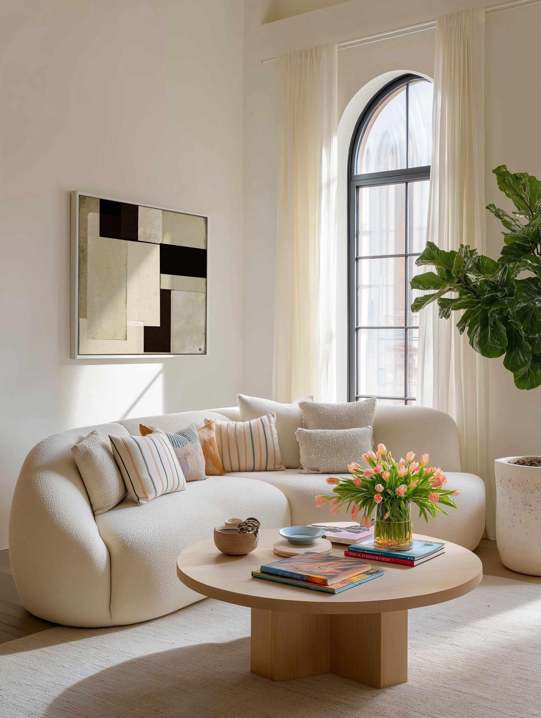 Collage with Neutrals 1 by Marco Marella | Framed Canvas Art Print from Olive et Oriel where you can shop wallpaper and artworks online