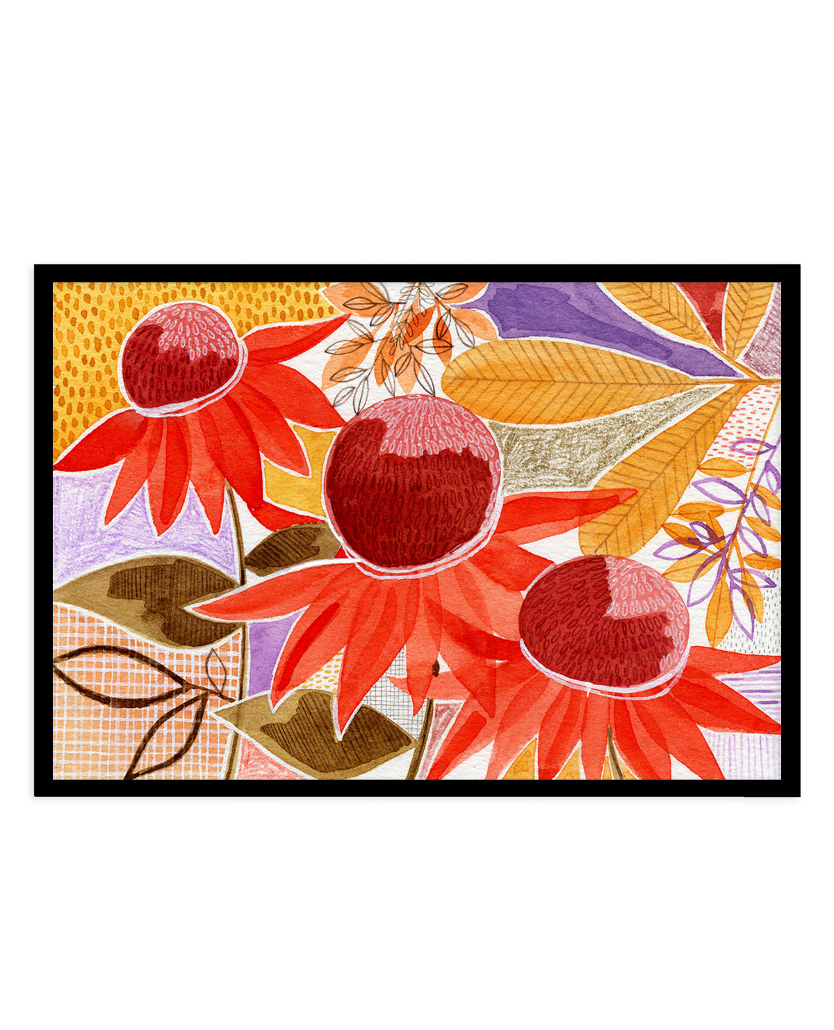 Colorful Autumn Blooms by Susan Black | Art Print