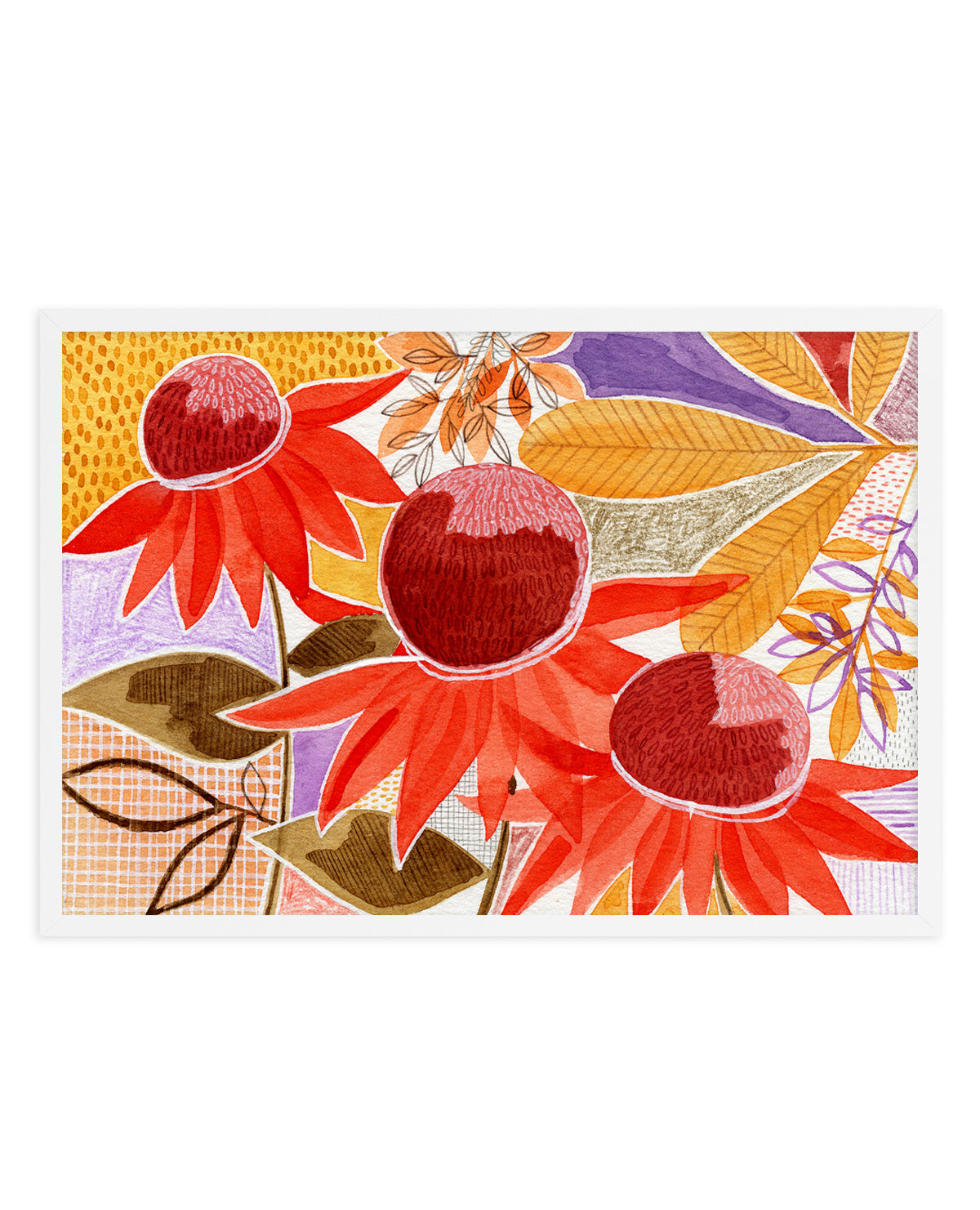 Colorful Autumn Blooms by Susan Black | Art Print