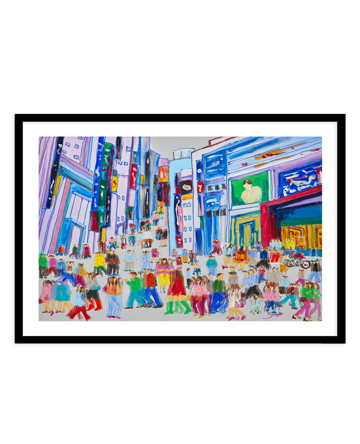Colorful City Crowd by Jukyong Park | Art Print