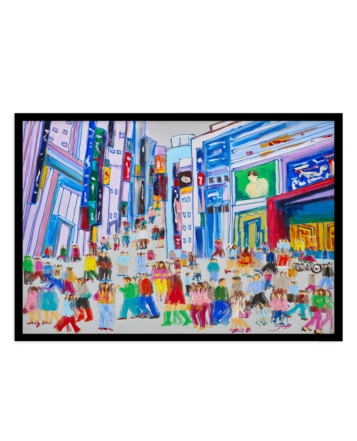Colorful City Crowd by Jukyong Park | Art Print