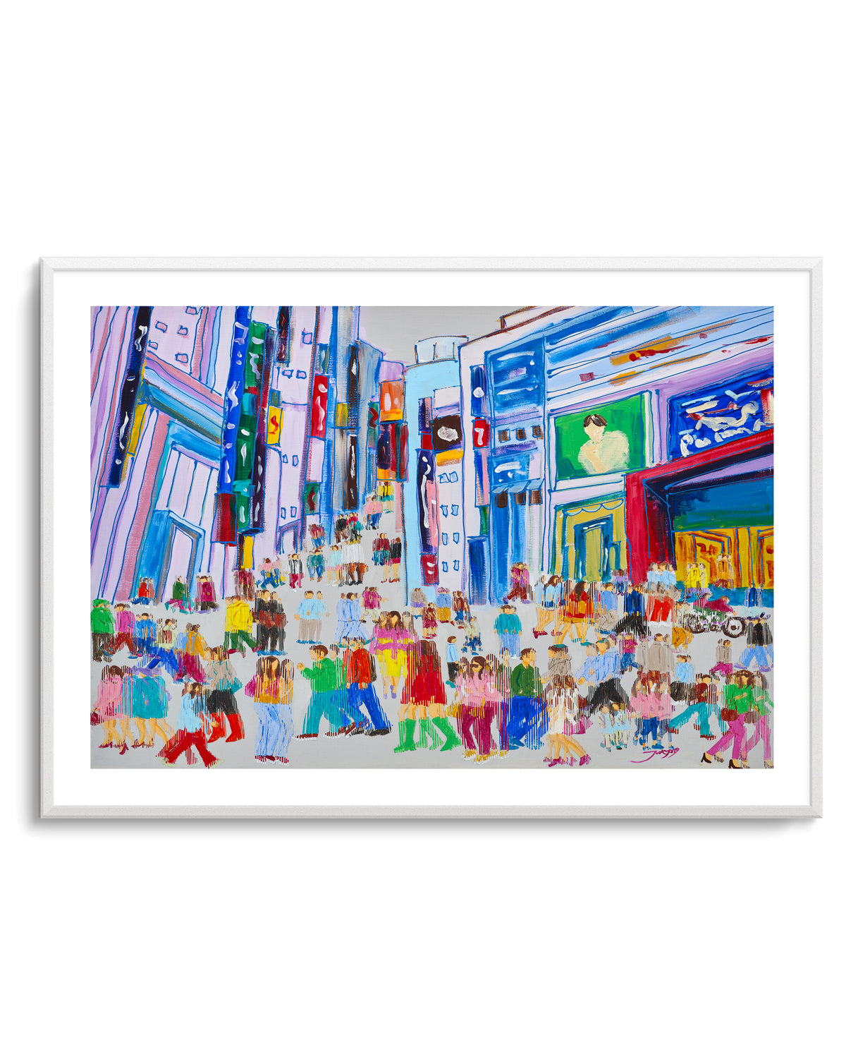 Colorful City Crowd by Jukyong Park | Art Print
