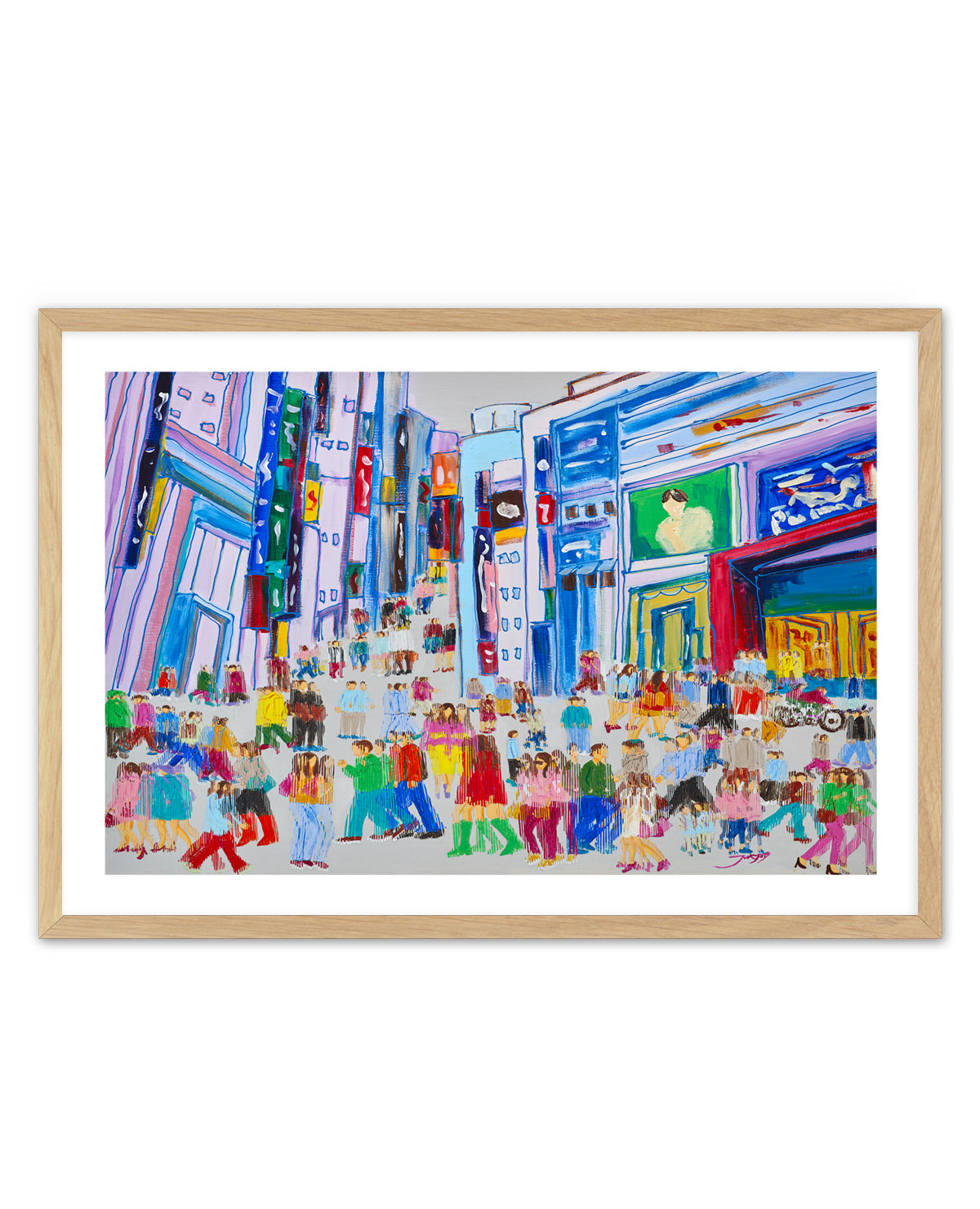 Colorful City Crowd by Jukyong Park | Art Print