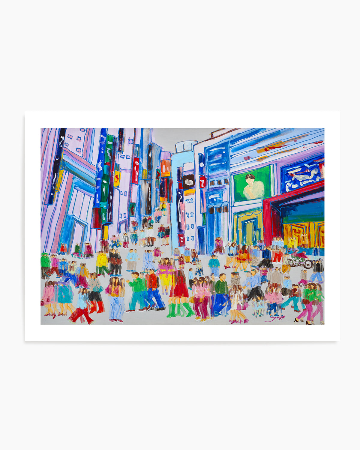 Colorful City Crowd by Jukyong Park | Art Print
