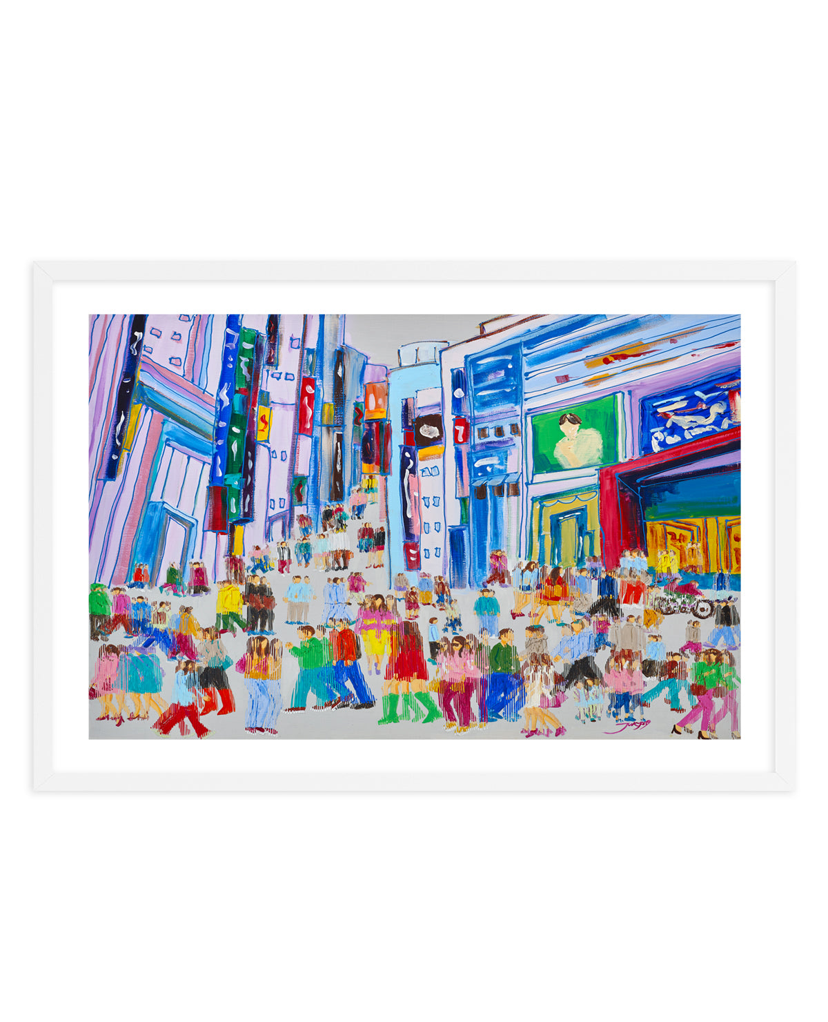 Colorful City Crowd by Jukyong Park | Art Print