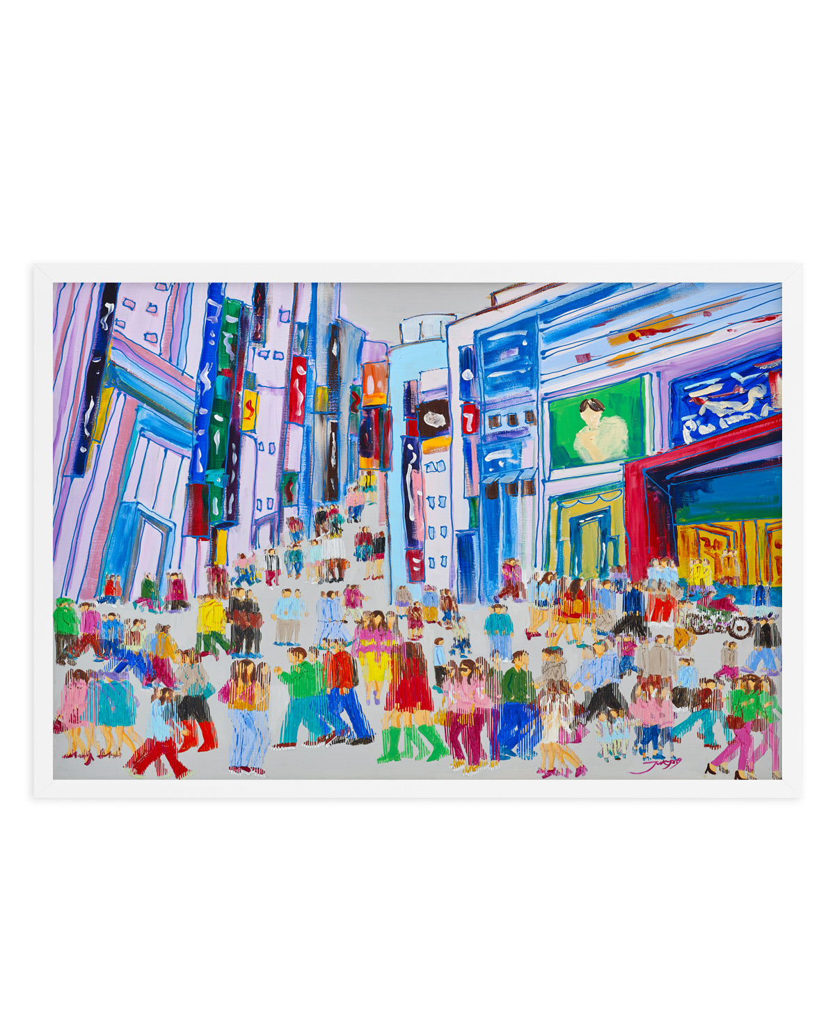 Colorful City Crowd by Jukyong Park | Art Print