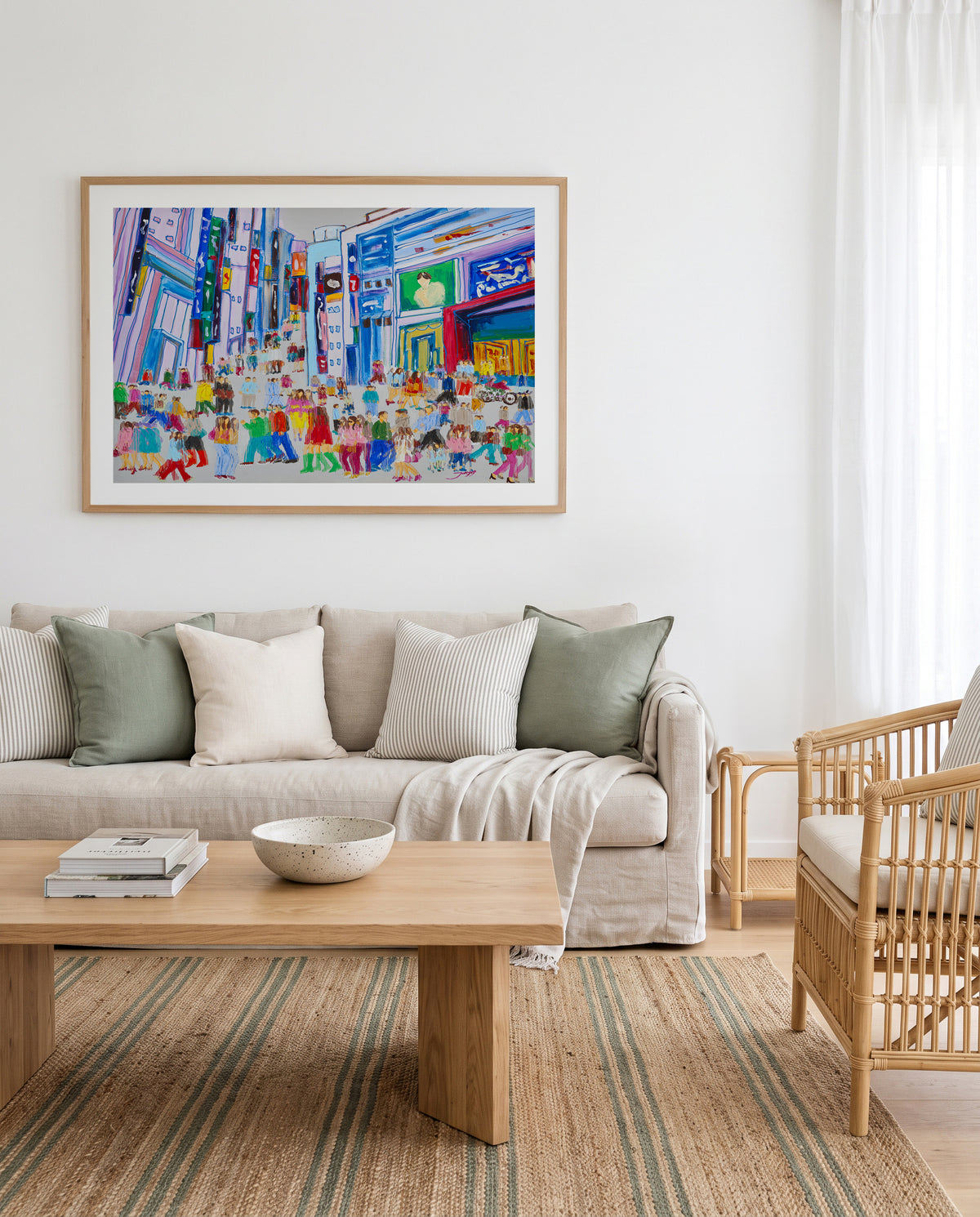 Colorful City Crowd by Jukyong Park | Art Print