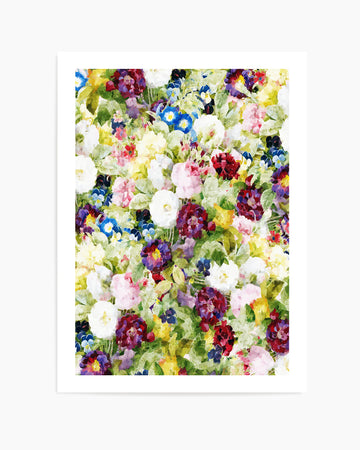 Colorful Garden Blooms by Uma Gokhale | Art Print