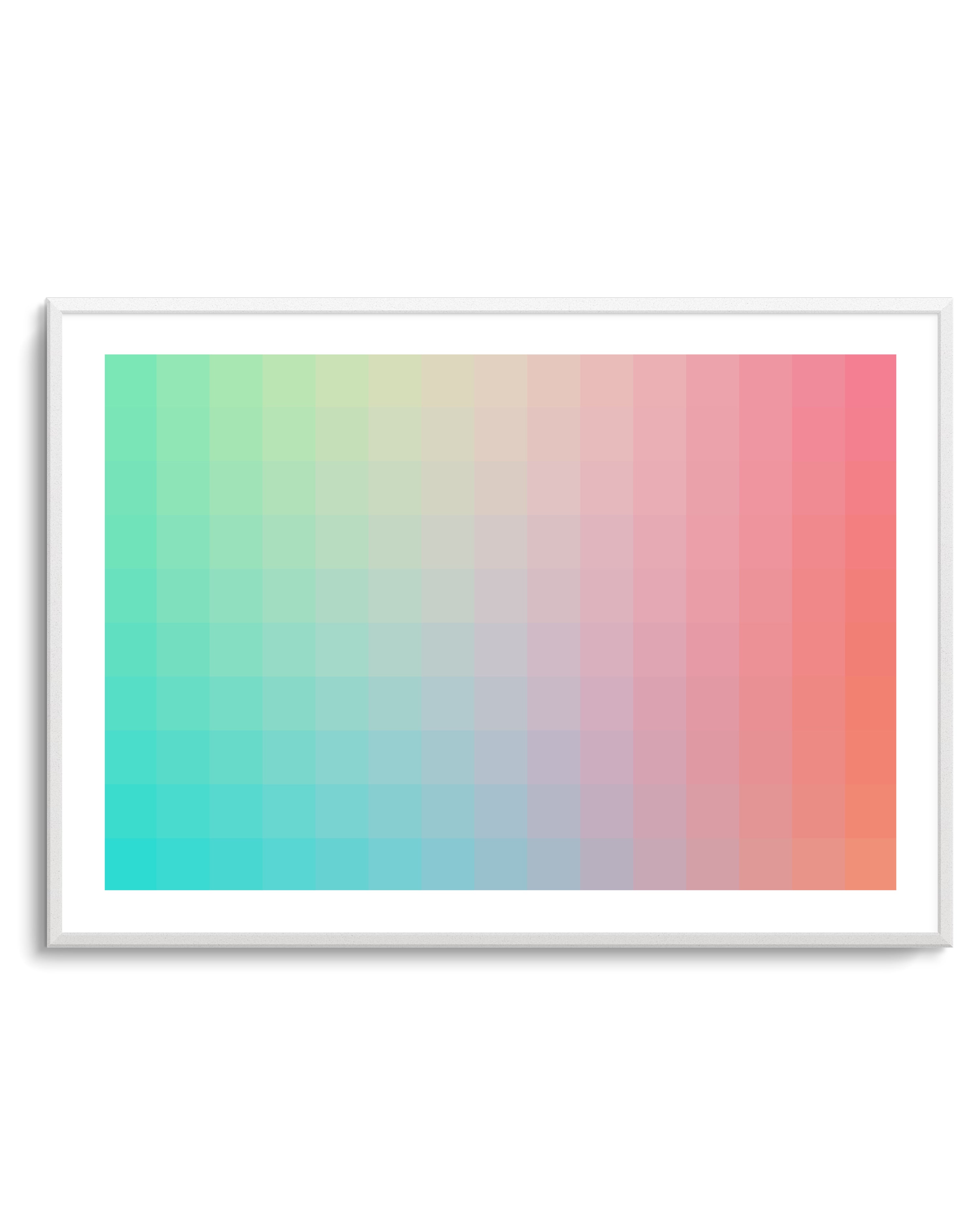 Colorful Pixel Gradient by amini54 | Art Print
