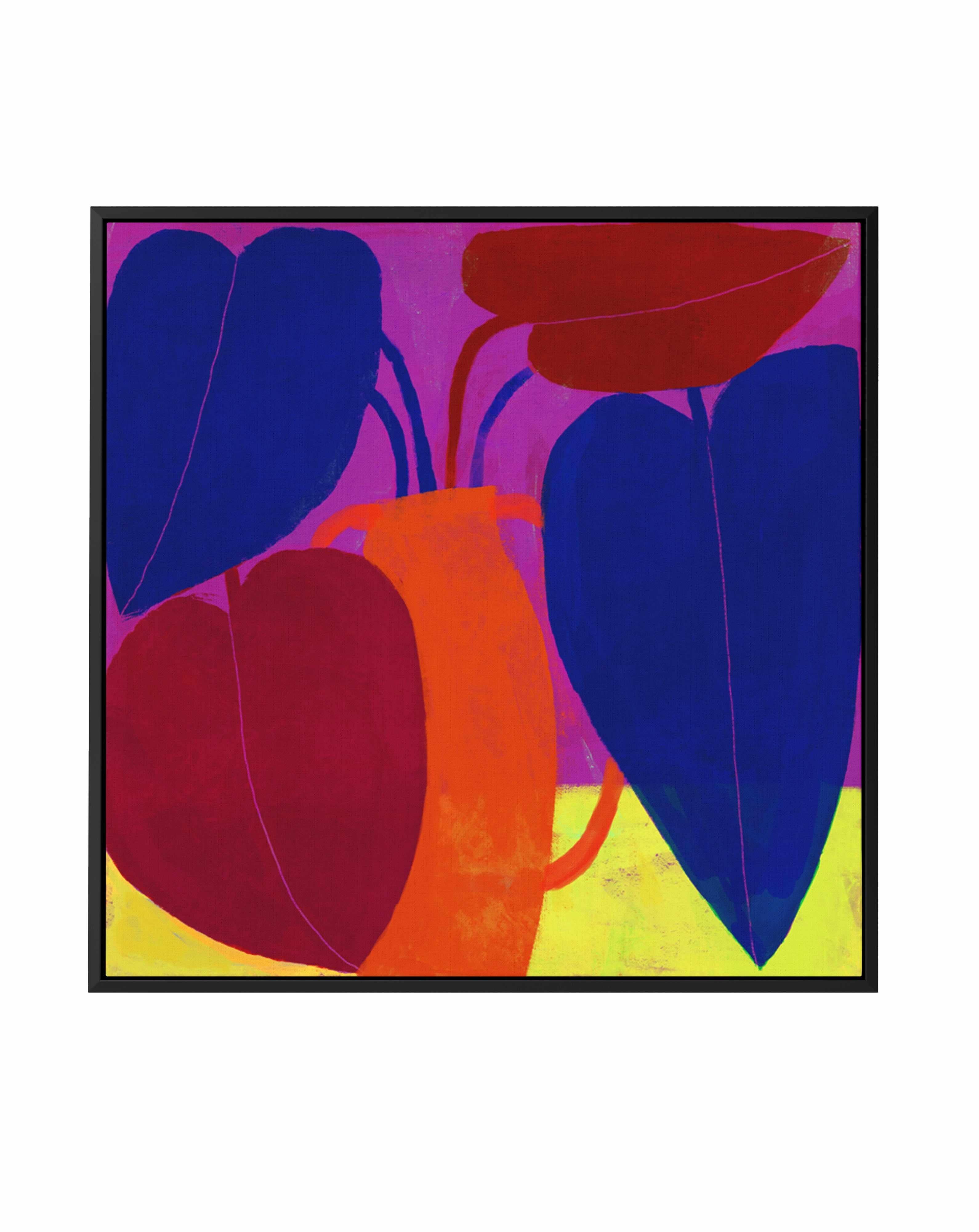 Colorful Plant by Marco Marella | Framed Canvas Art Print from Olive et Oriel where you can shop wallpaper and artworks online