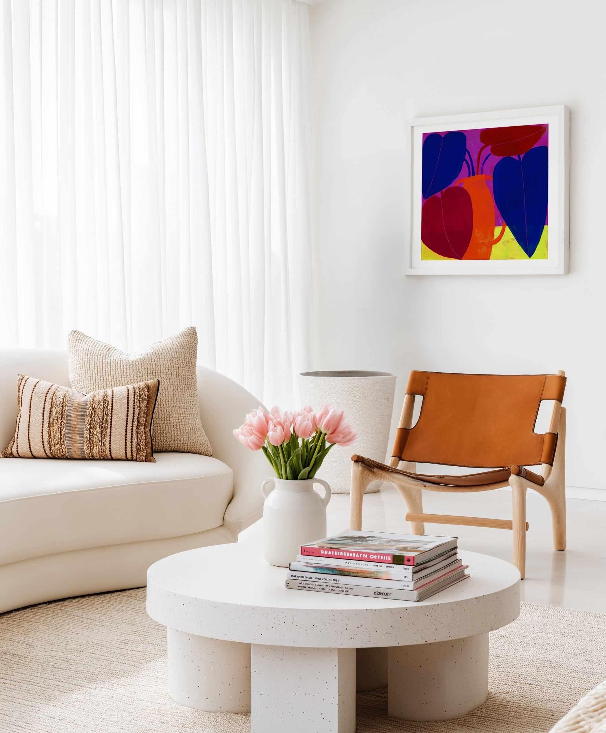 Colorful Plant by Marco Marella | Art Print from Olive et Oriel where you can shop wallpaper and artworks online