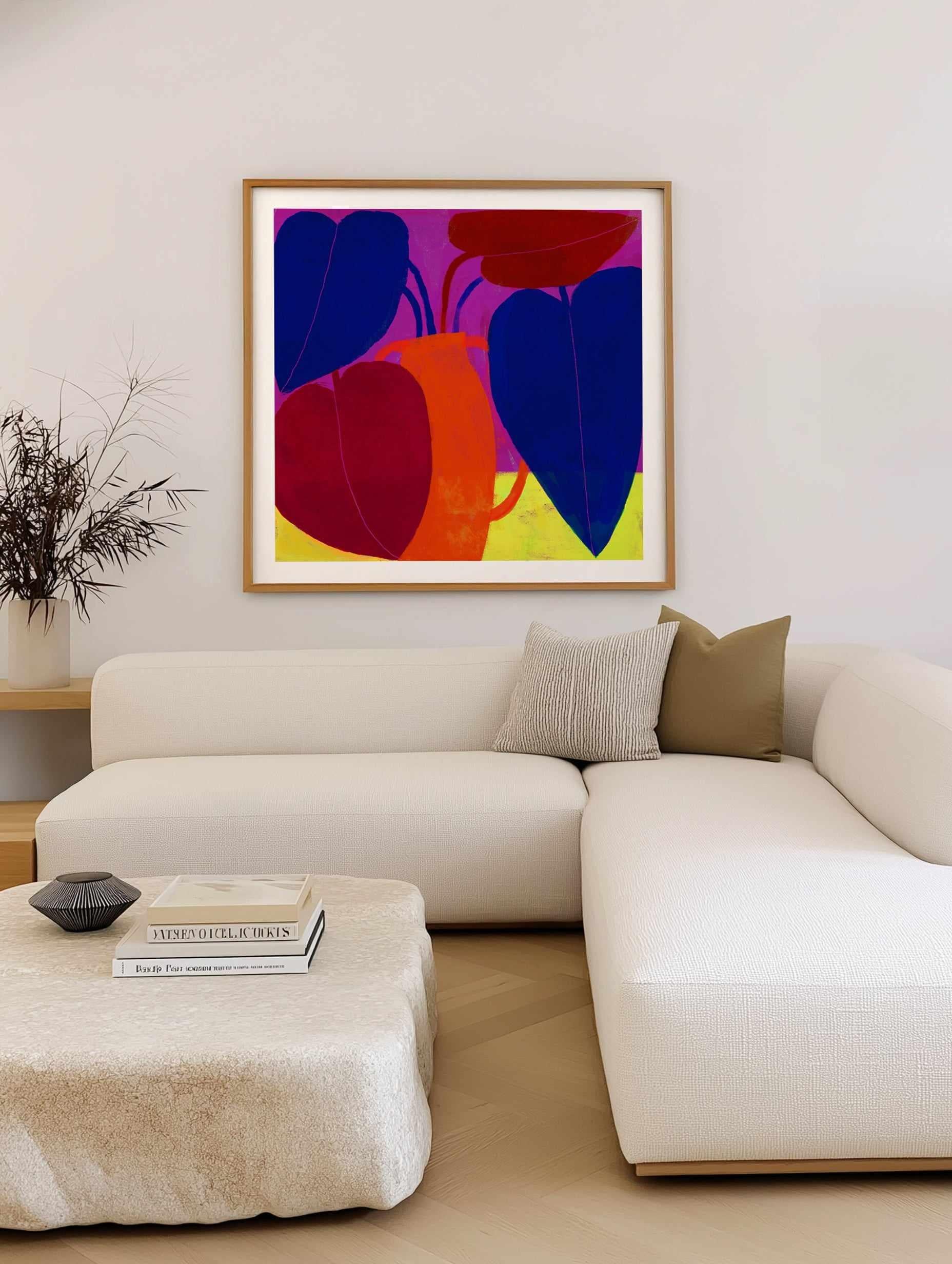 Colorful Plant by Marco Marella | Art Print from Olive et Oriel where you can shop wallpaper and artworks online