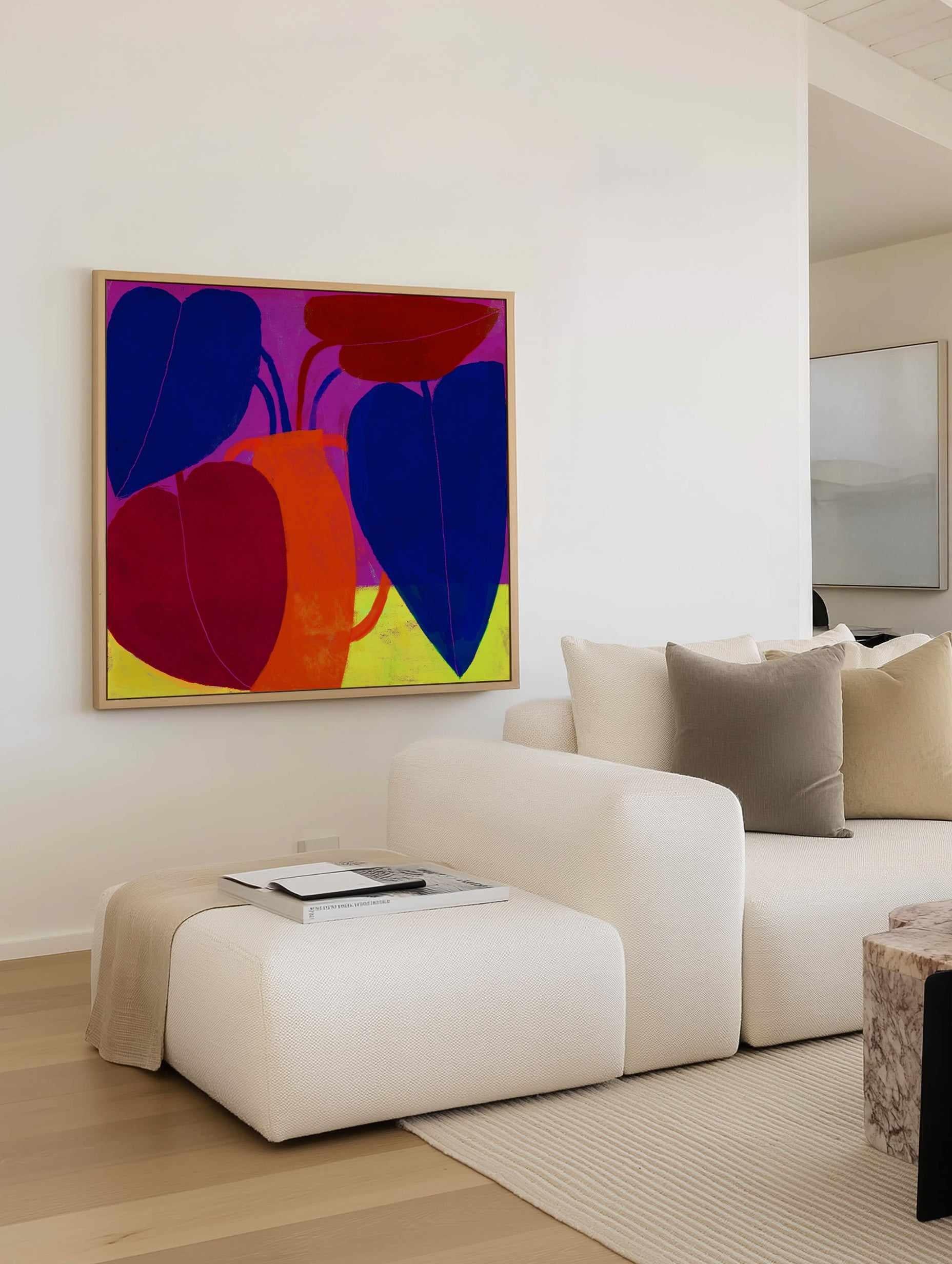 Colorful Plant by Marco Marella | Framed Canvas Art Print from Olive et Oriel where you can shop wallpaper and artworks online