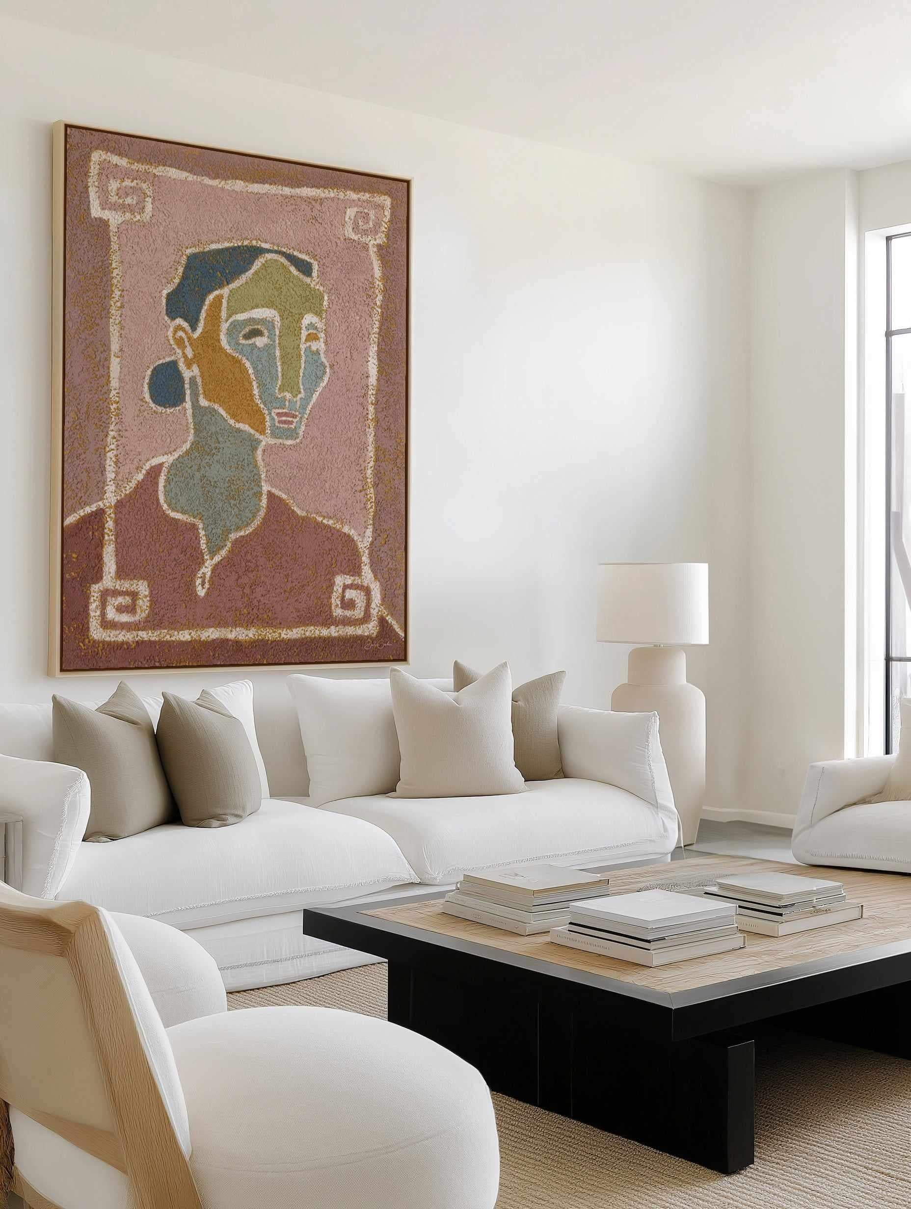 Colour Story No. 10 by Julie Celina | Framed Canvas Art Print from Olive et Oriel where you can shop wallpaper and artworks online