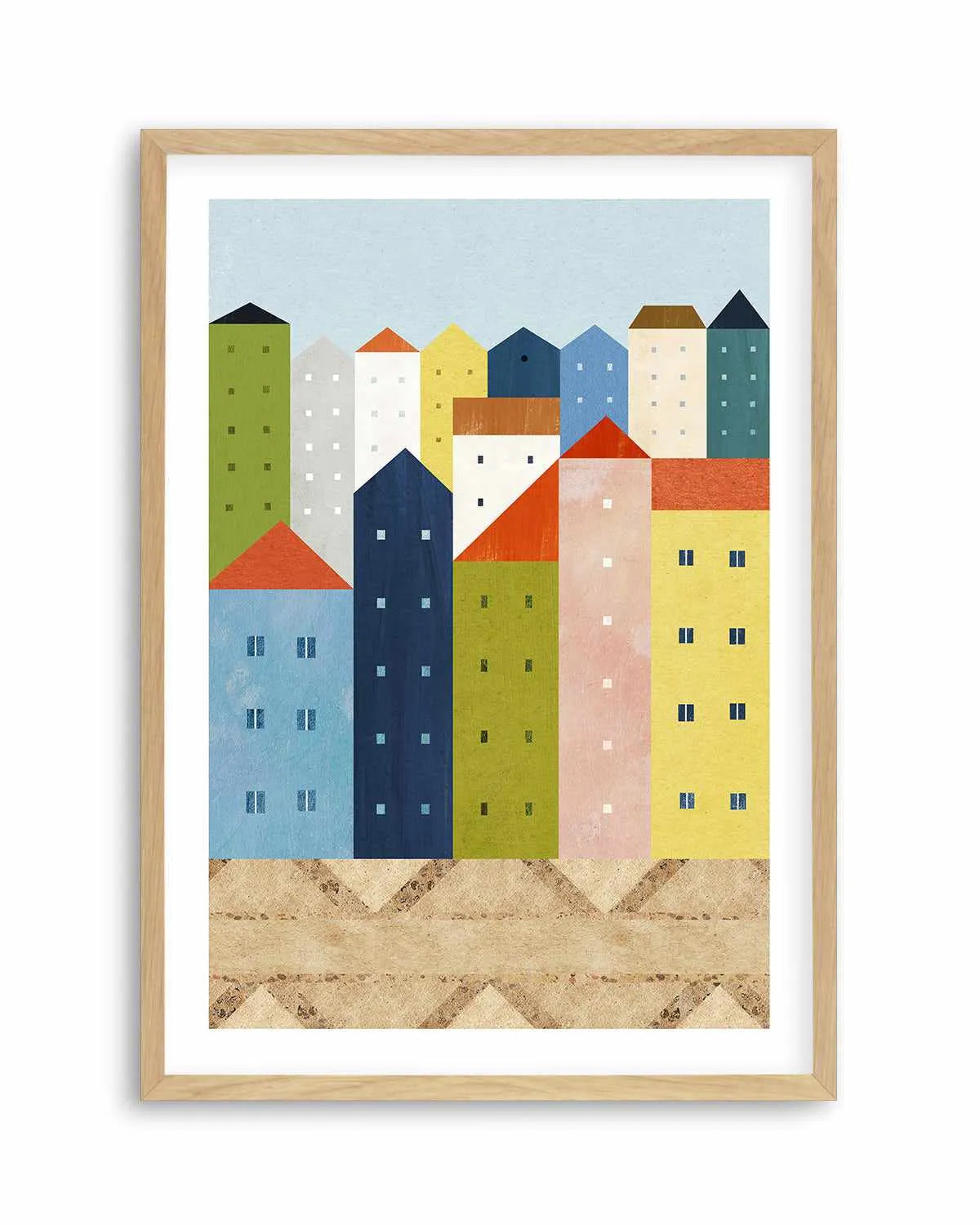 Colourful City by Henry Rivers Art Print from Olive et Oriel where you can shop wallpaper and artworks online